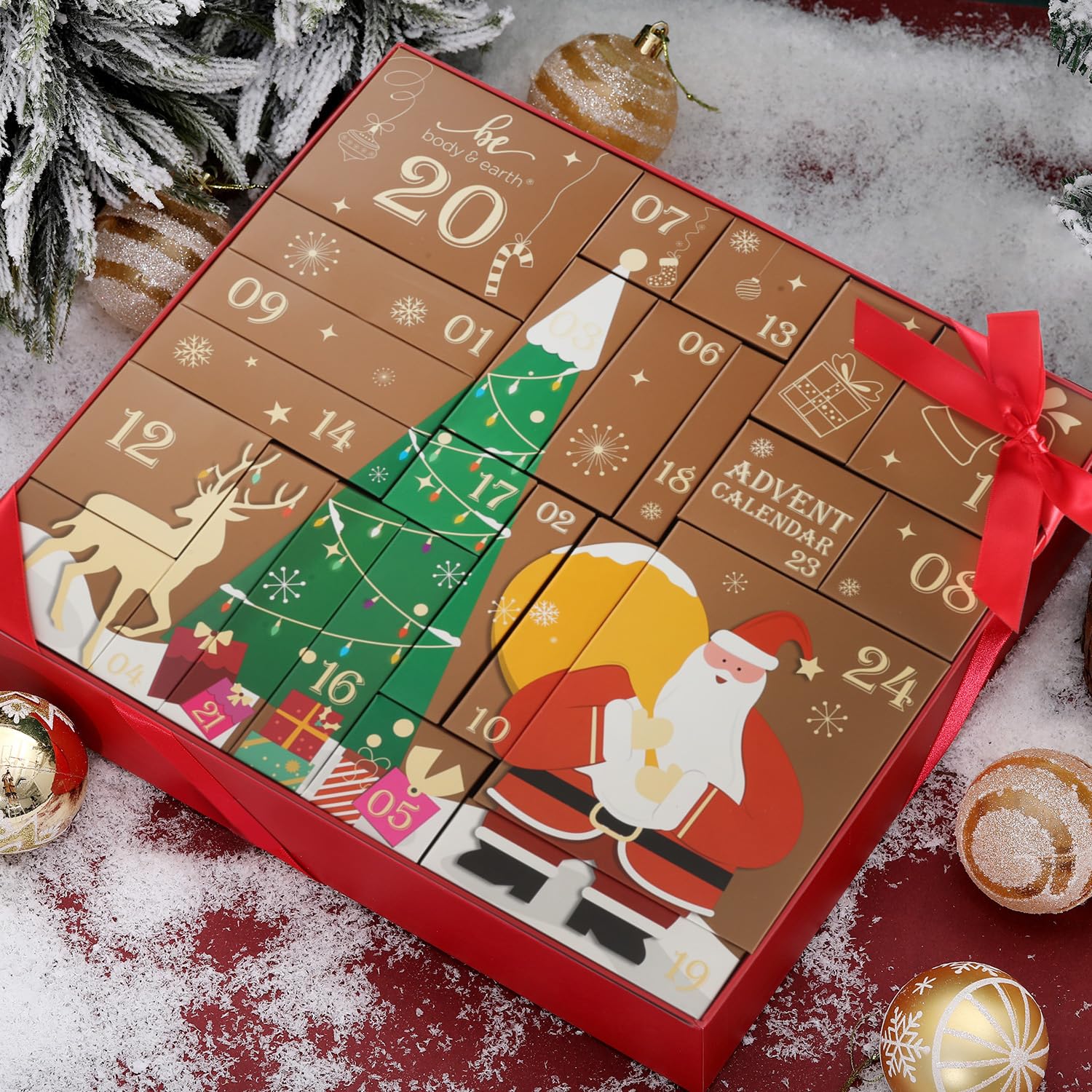 Advent Calendar 2024 BODY & EARTH Christmas Gifts for Women Christmas Stocking Stuffers 24 Days of Beauty Advent Calendar 24PCS 2024 Skincare Advent Calendar