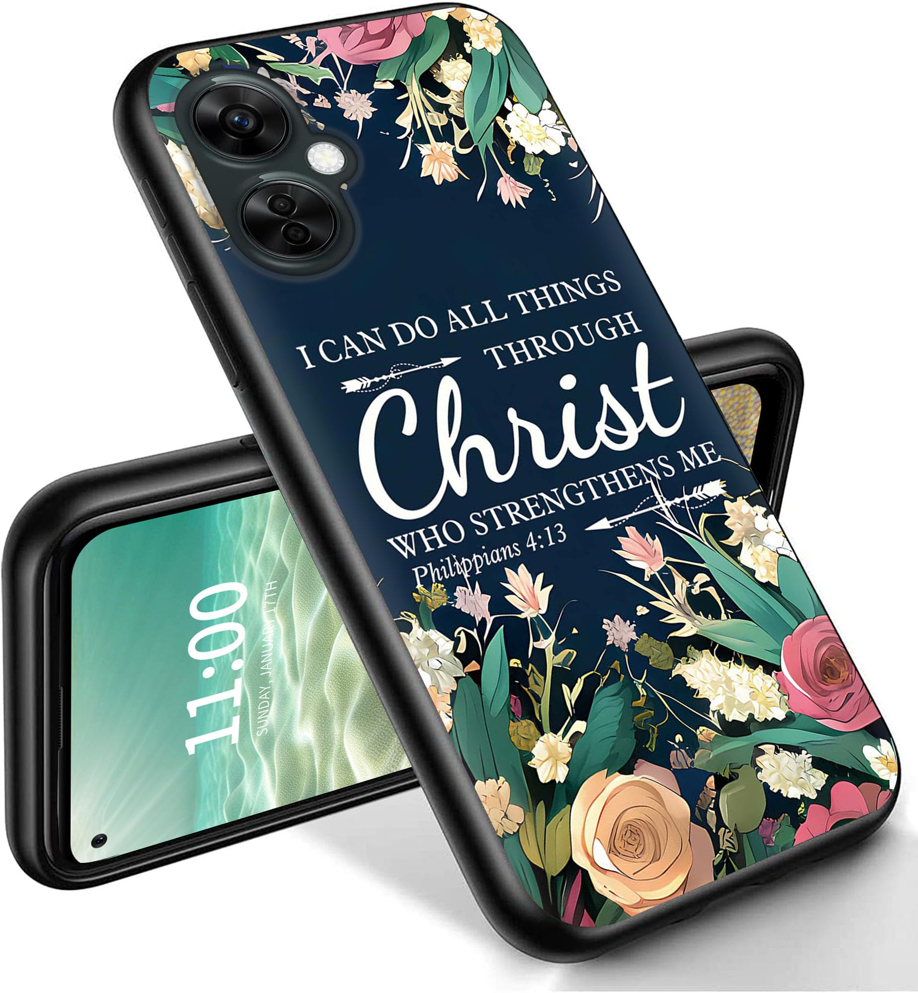 RYUITHDJP for Oneplus Nord N30 Phone Case 6.72" Bible Quote Design, Phone Case for Oneplus Nord N30 Case TPU Stylish Protective Cover