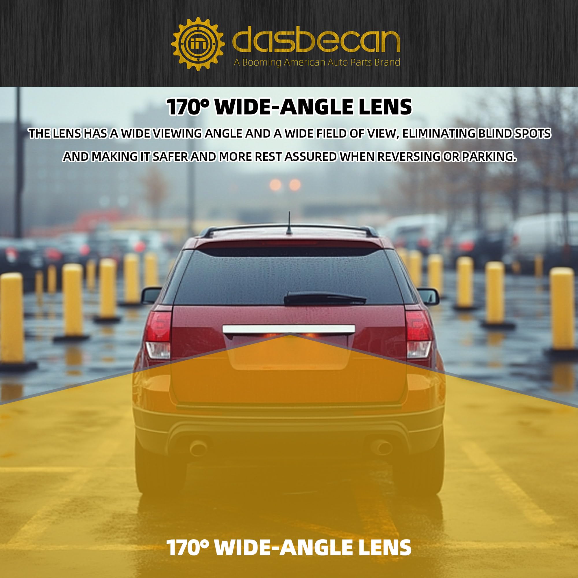 Dasbecan Backup Camera Replacement Compatible with Ford Explorer 2011 2012 2013 2014 2015 Replaces Number BB5Z-19G490-A EB5Z-19G490-A FL1T-19G490-AC