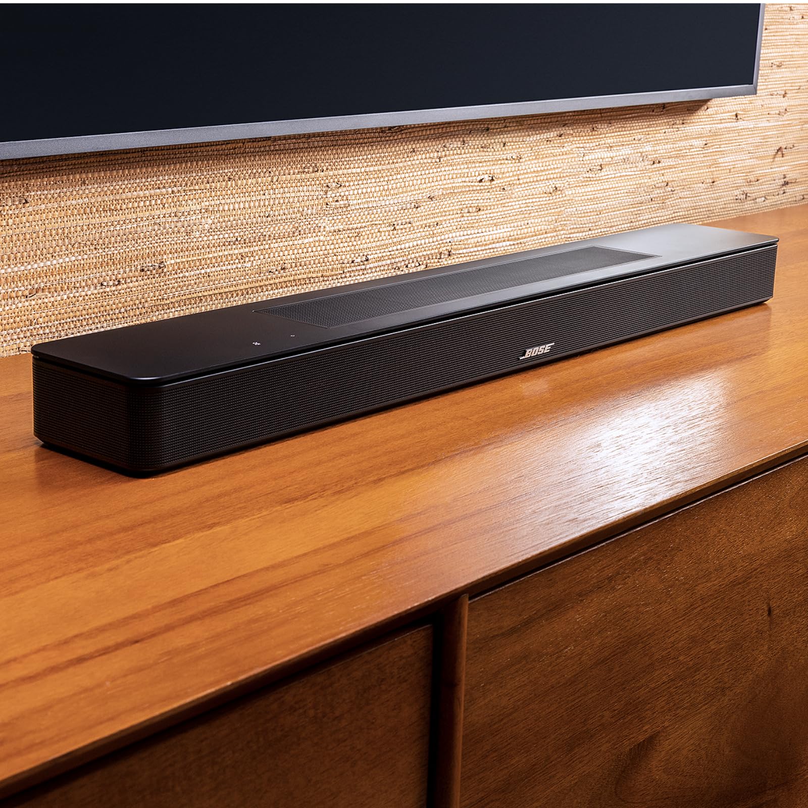 Bose New Smart Dolby Atmos Soundbar, Bluetooth Soundbar Speaker with Voice Control and Amazon Alexa Built-in, Works with Google Assistant Capabilities, Black