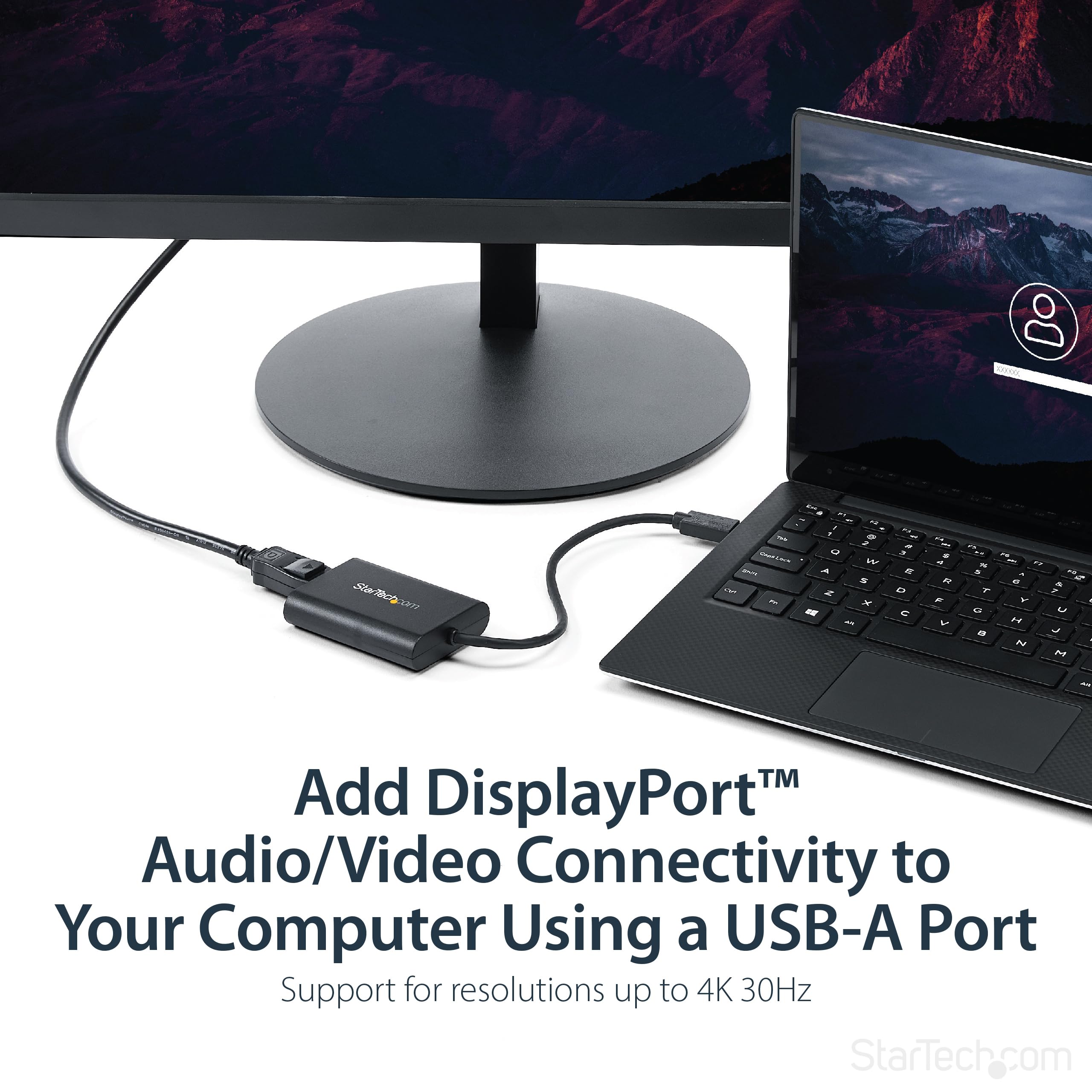 StarTech.com USB 3.0 to DisplayPort Adapter, USB DP Monitor Converter for Windows, 4K, TAA (no support for macOS/ChromeOS/Linux)