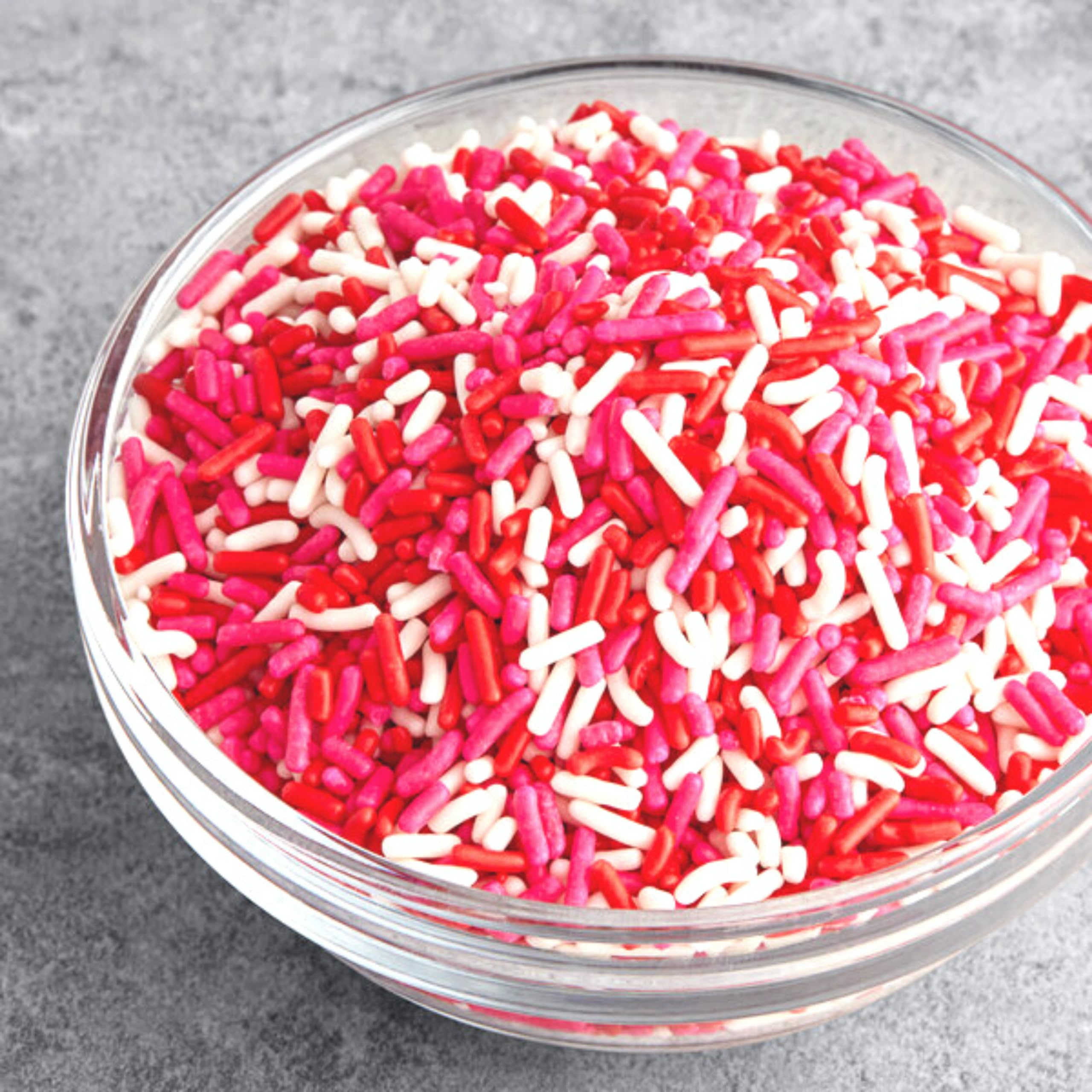 Kidu Valentine’s Day Sprinkles Red, Pink & White 80 Ounce - 5 Pound Resealable Bag, Jimmies, Festive Sprinkles for Every Occasion, for Baking, Desserts, Decorate Cakes, Cupcakes, Cookies, Ice Cream Sundaes and More. Sprinkle Some Love!