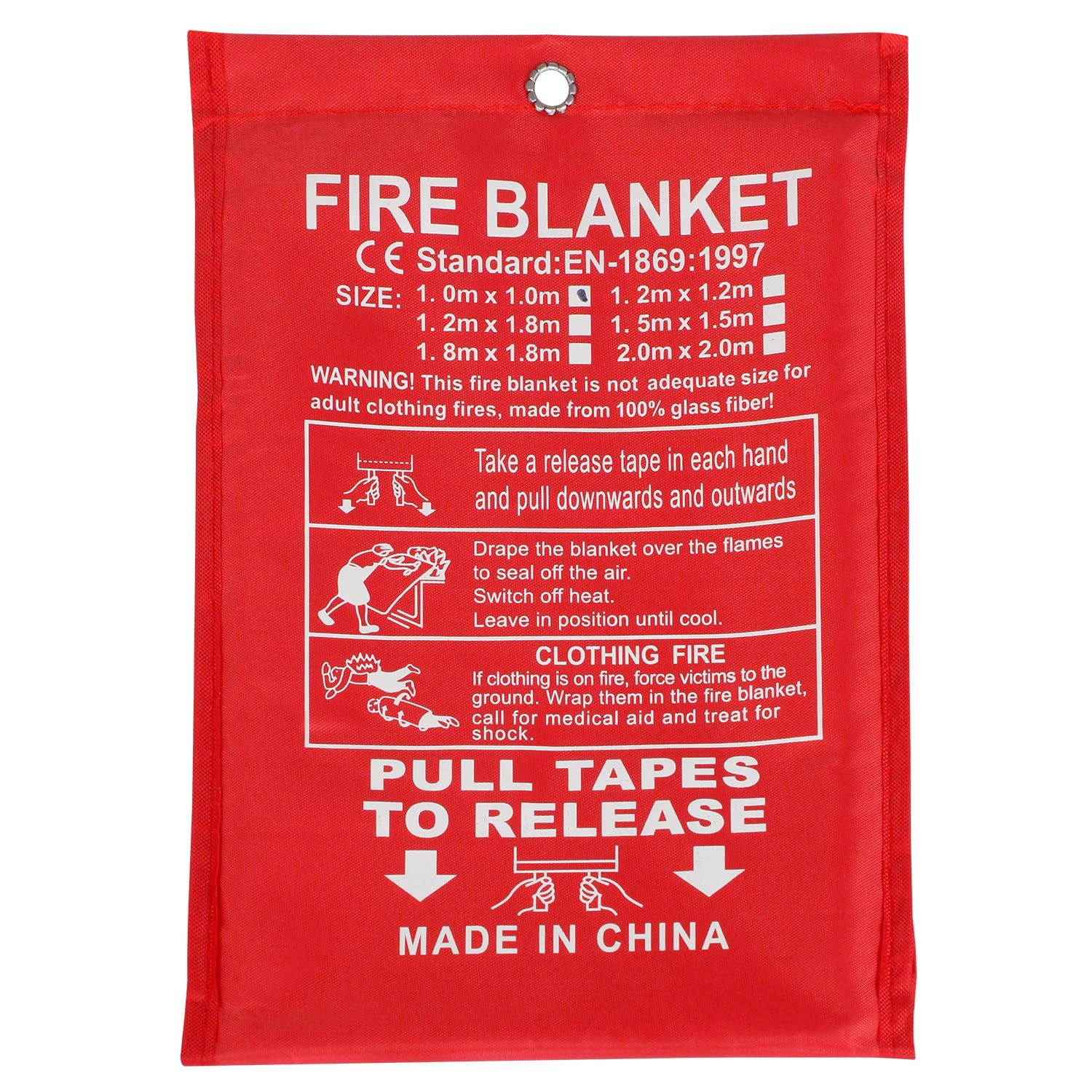 Signature Series Fire Blanket | Flame Suppression Fiberglass Blanket for Home & Kitchen Safety