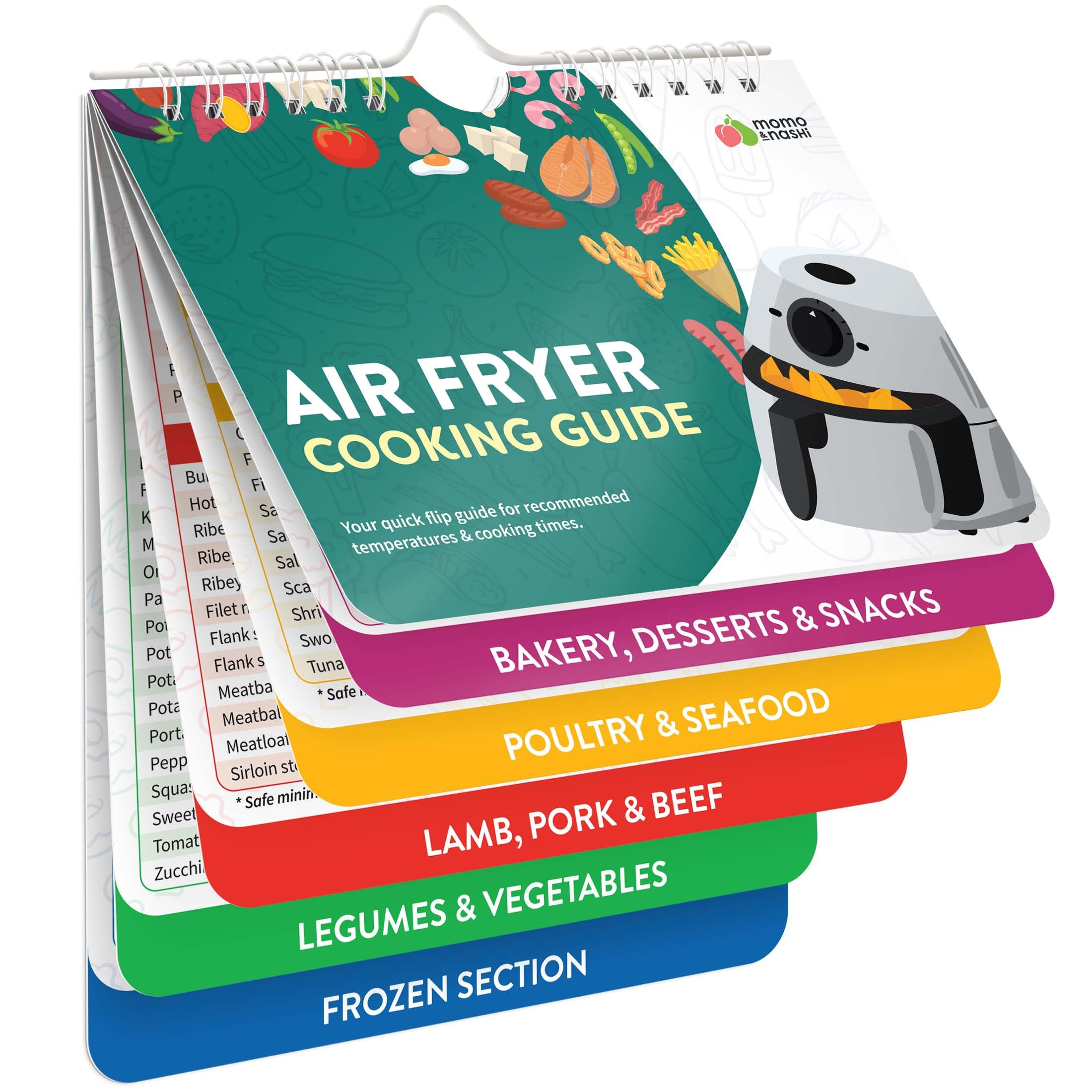 Air Fryer Cheat Sheet Magnets Cooking Guide Booklet - Air Fryer Cookbooks - Air Fryer Liners - Air Fryers Kitchen Gifts Gadgets 2024 - Air Fryer Accessories - Air Fryer Cooking Guide Airfryer Liners