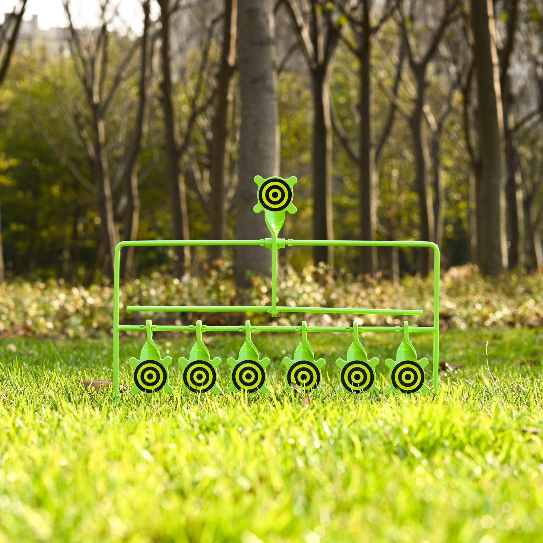 KNINE OUTDOORS 6 Pack Turtle Sign Air Gun Pellet BB Gun Rimfire Resetting Target, Rated for .22 .177 Caliber, 7 Targets