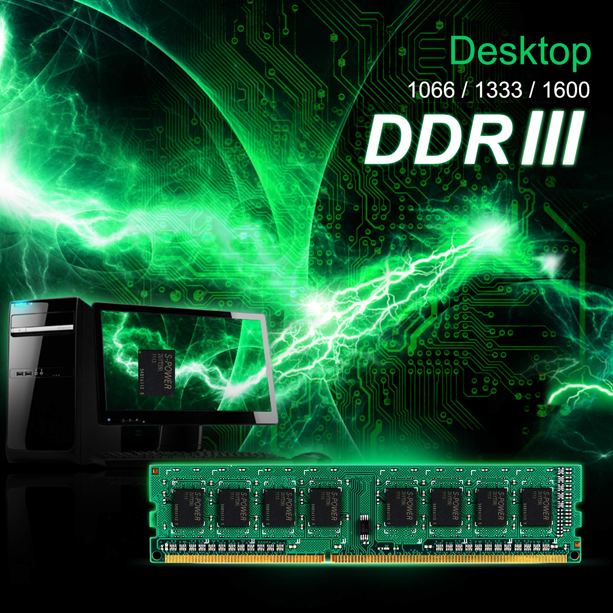 Silicon Power DDR3 16GB (2 x 8GB) 1600MHz (PC3 12800) 240-pin CL11 1.35V / 1.5V Unbuffered UDIMM PC Computer Desktop Memory Module Ram Upgrade