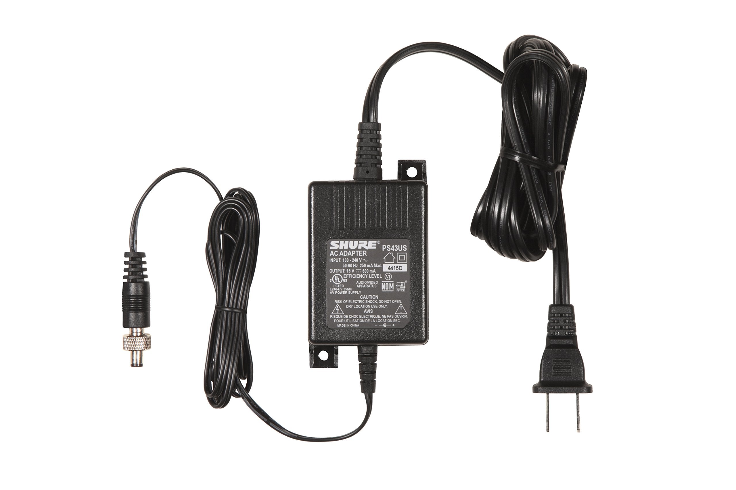 Shure PS43US In-Line Power Supply for GLX4 & ULX4 Wireless Receivers