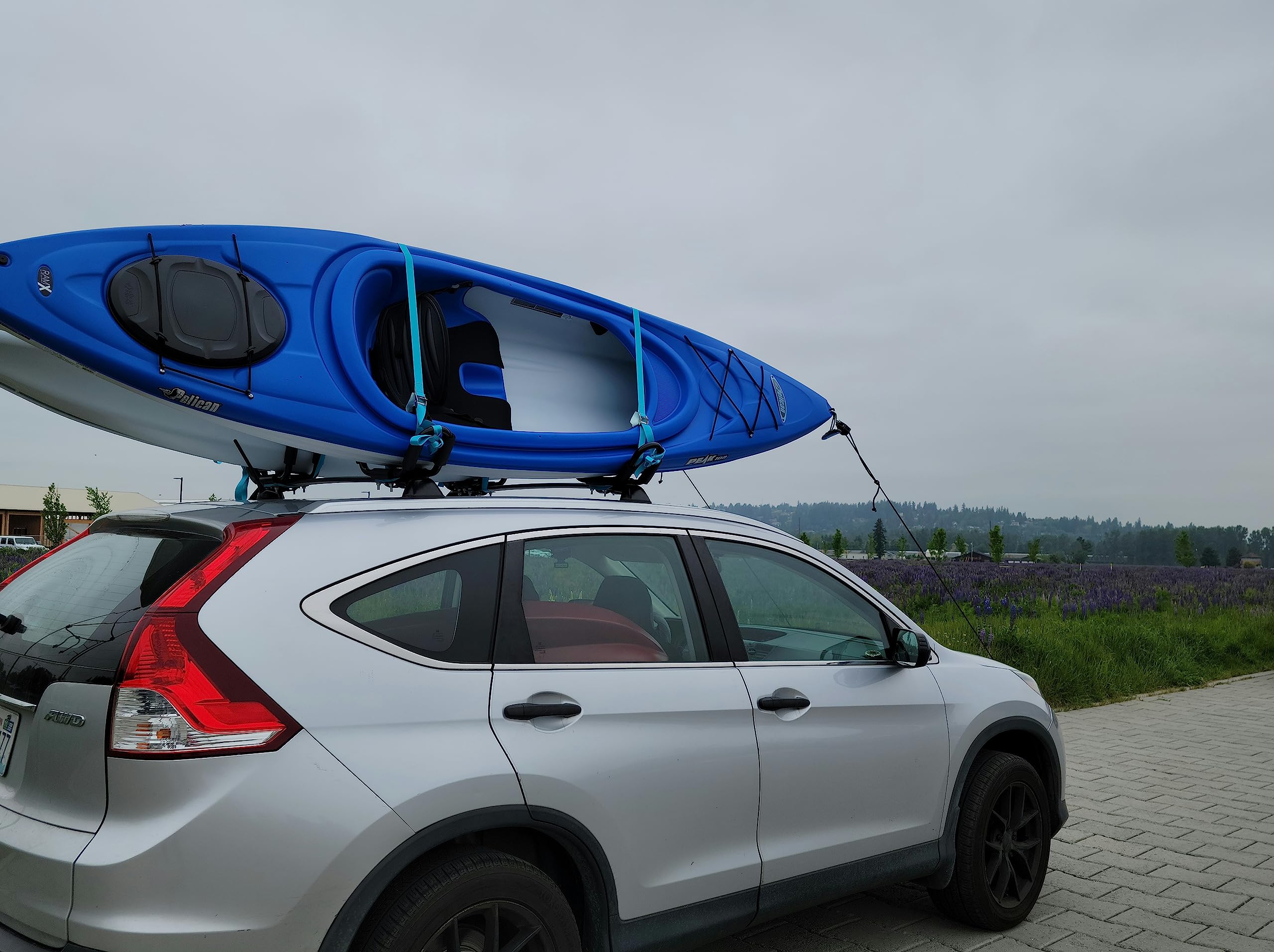2 Pairs Kayak Roof Rack for Car Top Roof Mount Carrier J Cross Bar Canoe Boat