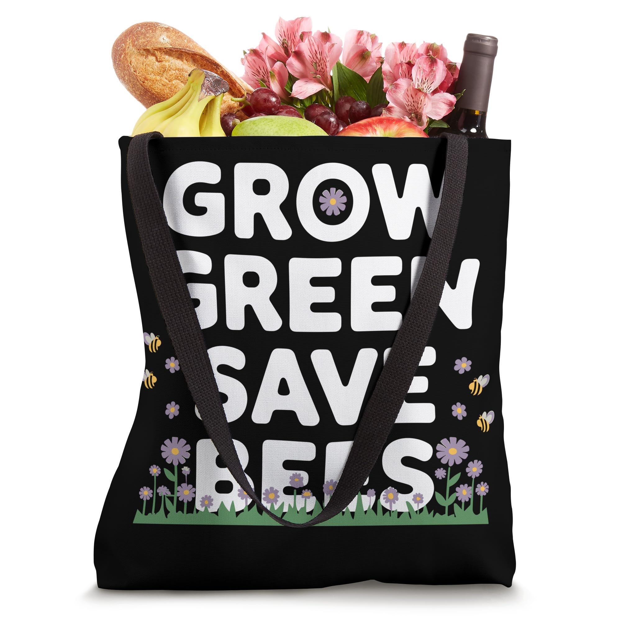 Bee-Friendly Gardener Pollinator Garden and Save the Bees Tote Bag