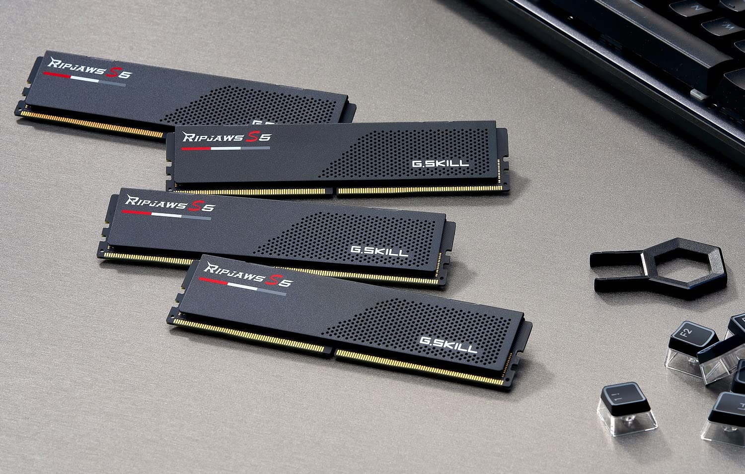 G.SKILL Ripjaws S5 Series DDR5 RAM (Intel XMP 3.0) 32GB (2x16GB) 6000MT/s CL30-40-40-96 1.35V Desktop Computer Memory U-DIMM - Matte Black (F5-6000J3040F16GX2-RS5K)