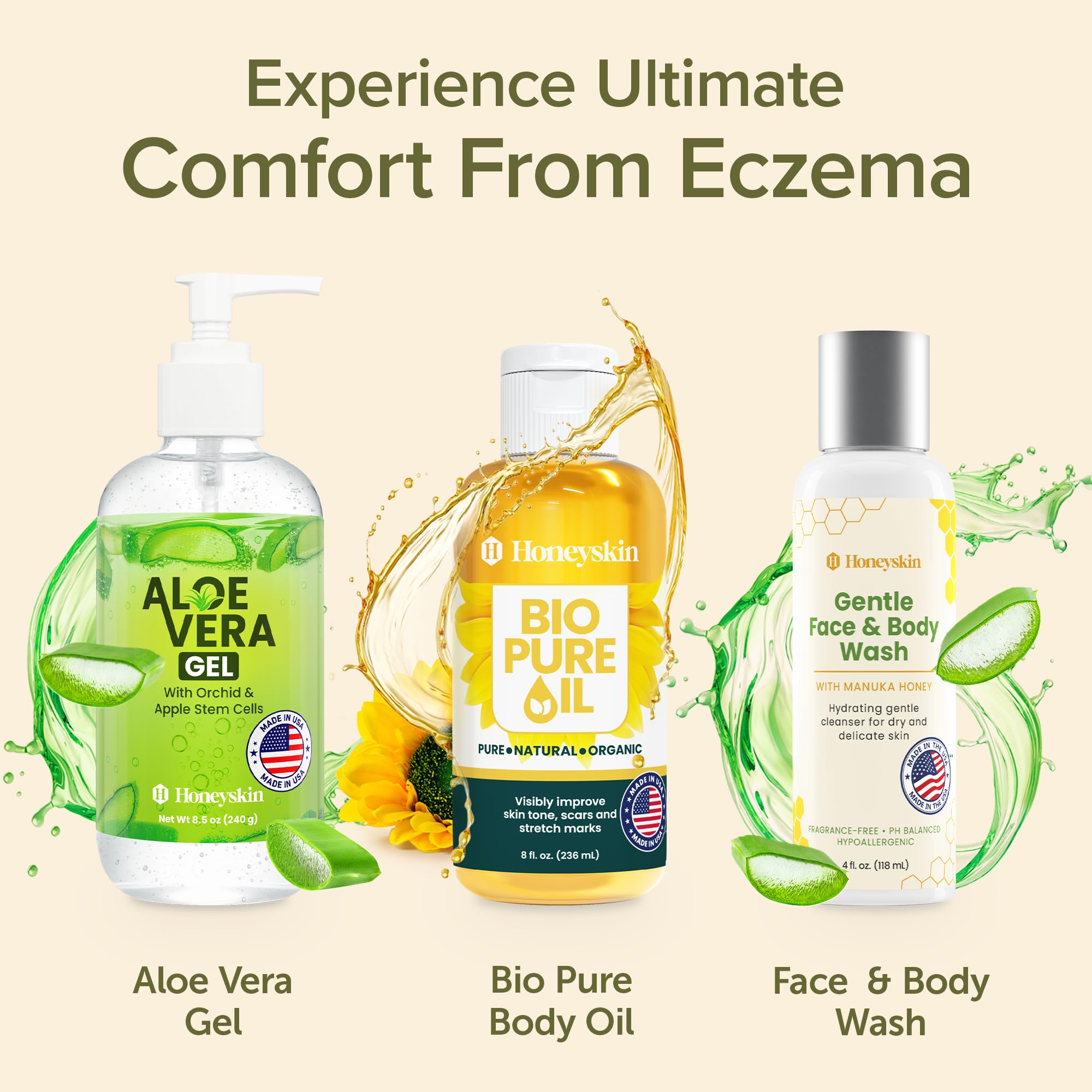 Hydrating Face Moisturizer & Body Cream with Manuka Honey Cream & Coconut Body Oil - Organic Face Moisturizer and Body Lotion for Extremely Dry Skin - For Dry Itchy Skin & Rosacea Treatment (8oz)