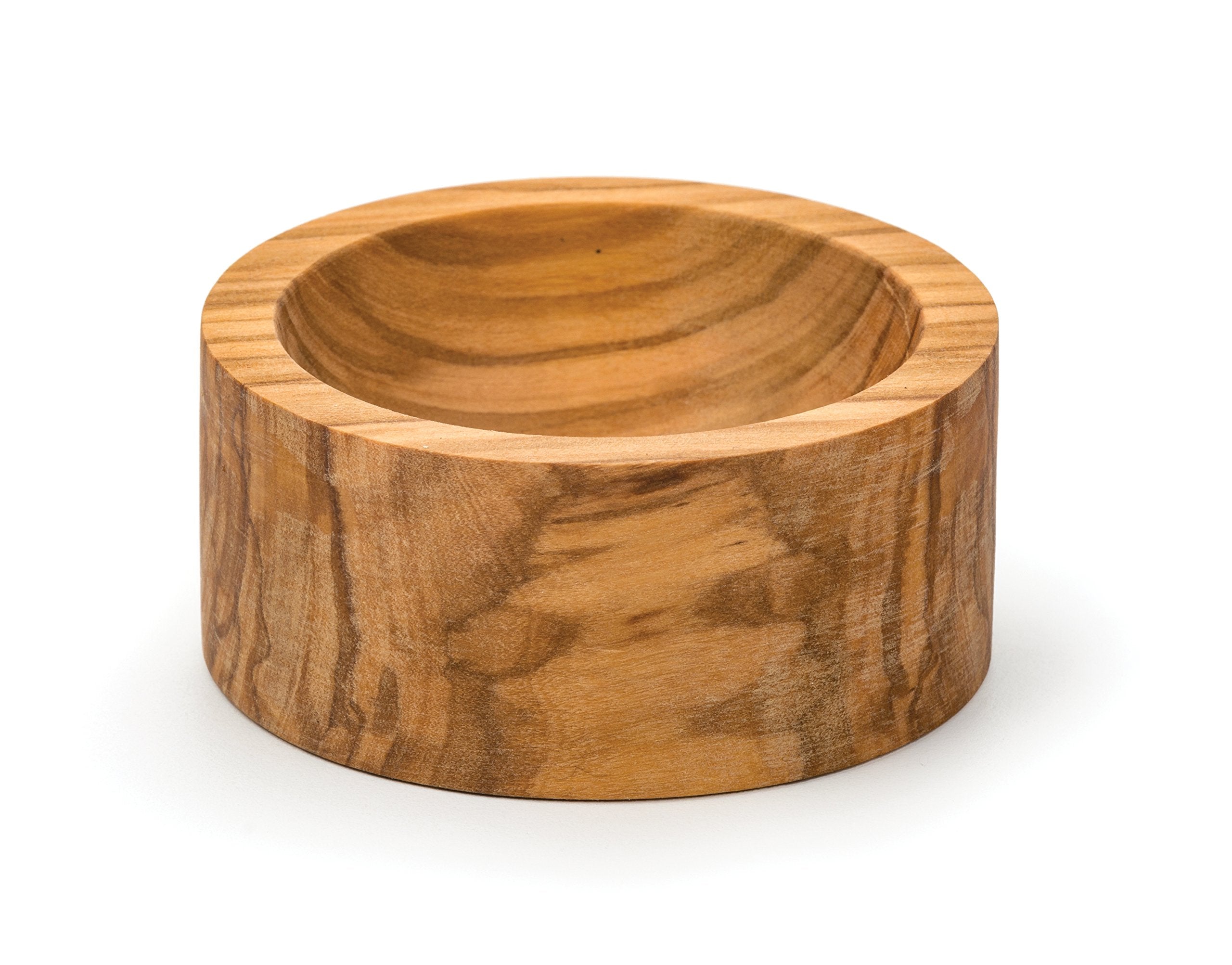 RSVP International Olive Wood Condiment Pinch Bowl, 3" | Rustic, Natural Authentic Italian Olive Wood | Classic Style for Kitchens, Tables, & More | Functional for Salts, Peppers, & Herbs