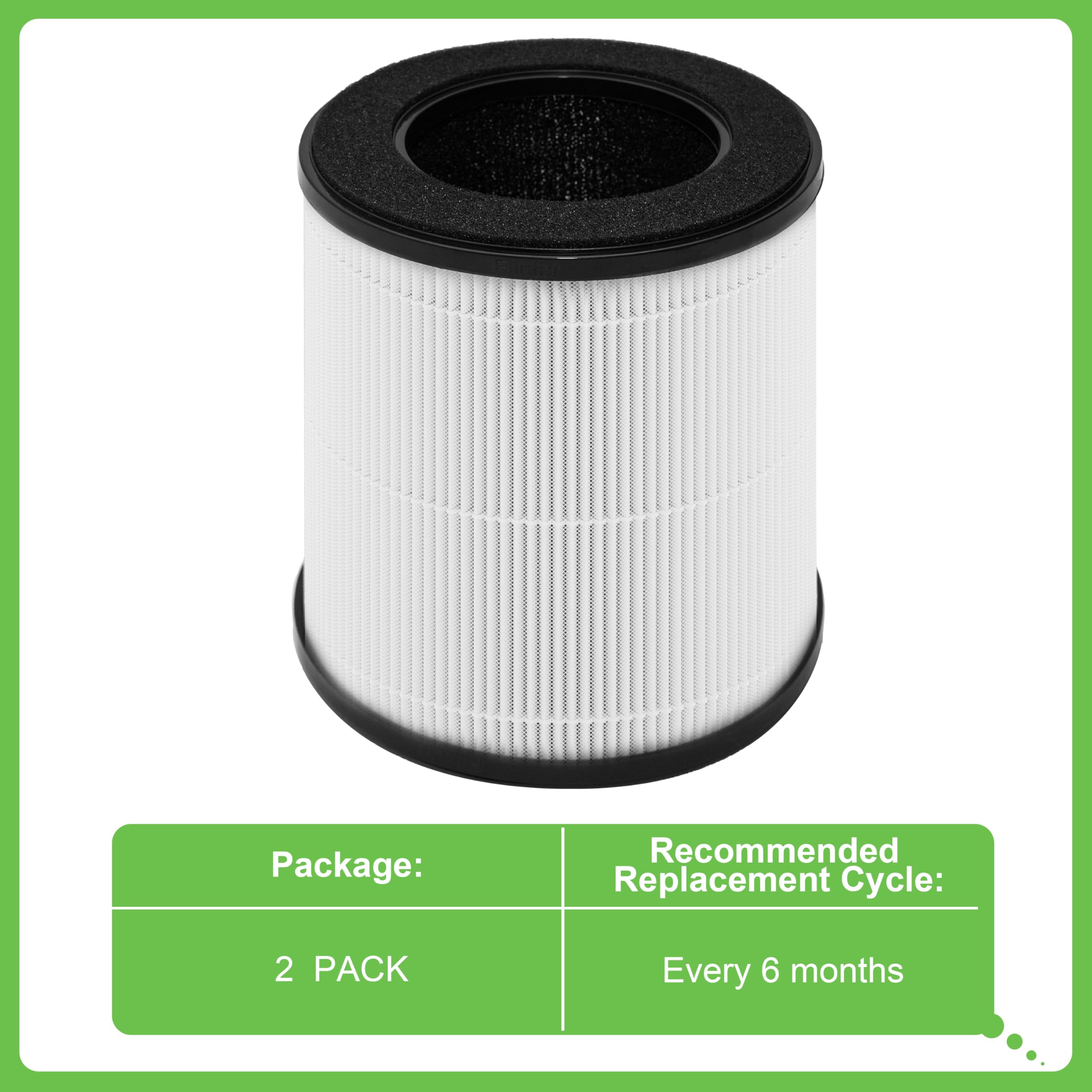Hichoryer B-D02L/ M05 Replacement Filter, Compatible with MOOKA B-D02L/M05 & KOIOS B-D02L and VEWIOR B-D02U Air Purifier, 3-in 1 H13 True HEPA Filter, 2 Pack