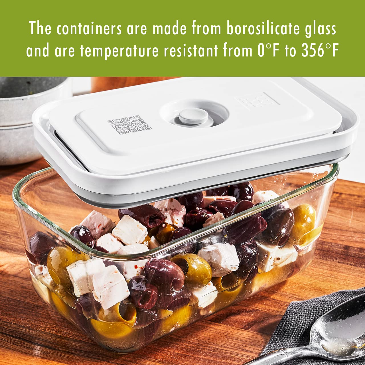 ZWILLING Fresh & Save 3-pc Glass Food Storage Container, Meal Prep Container- Assorted Sizes