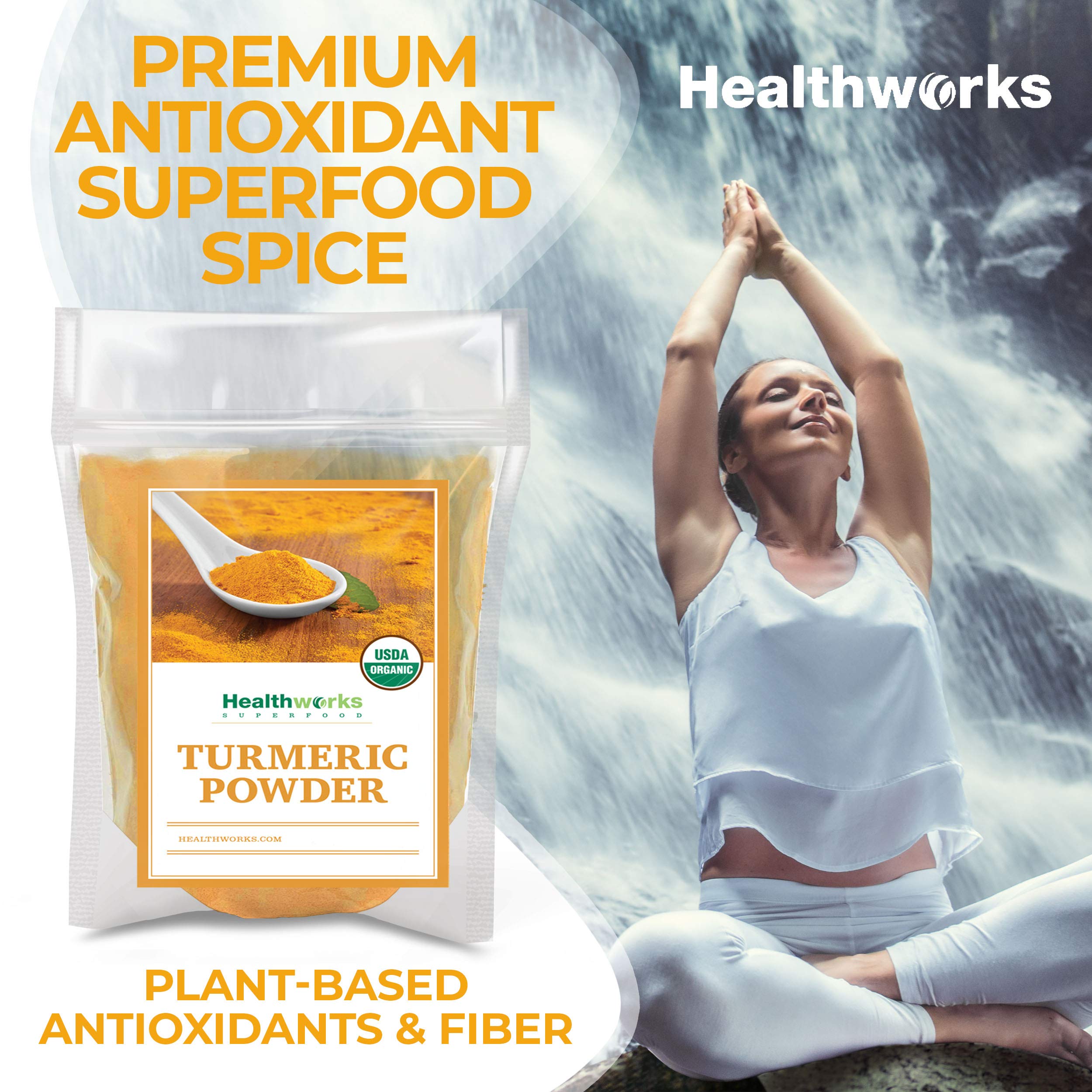 Healthworks Turmeric Powder (32 Ounces / 2 Pounds) | Ground Raw Organic | Curcumin & Antioxidants | Keto, Paleo, Vegan, Non-GMO