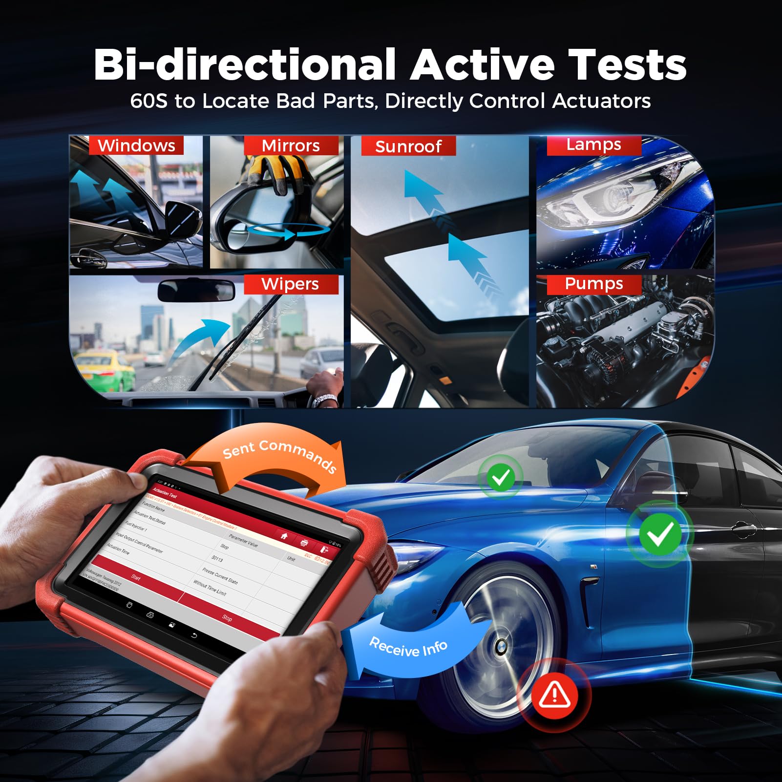 LAUNCH X431 CRP919XBT OBD2 Scanner 2024 Bidirectional Diagnostic Tool, CANFD&DOIP Support 2024 Model,2Yrs Update,Wireless Diagnostic with DBScarVII,FCA AutoAuth,VAG Guided,ECU Coding, IMMO, 35+ Resets