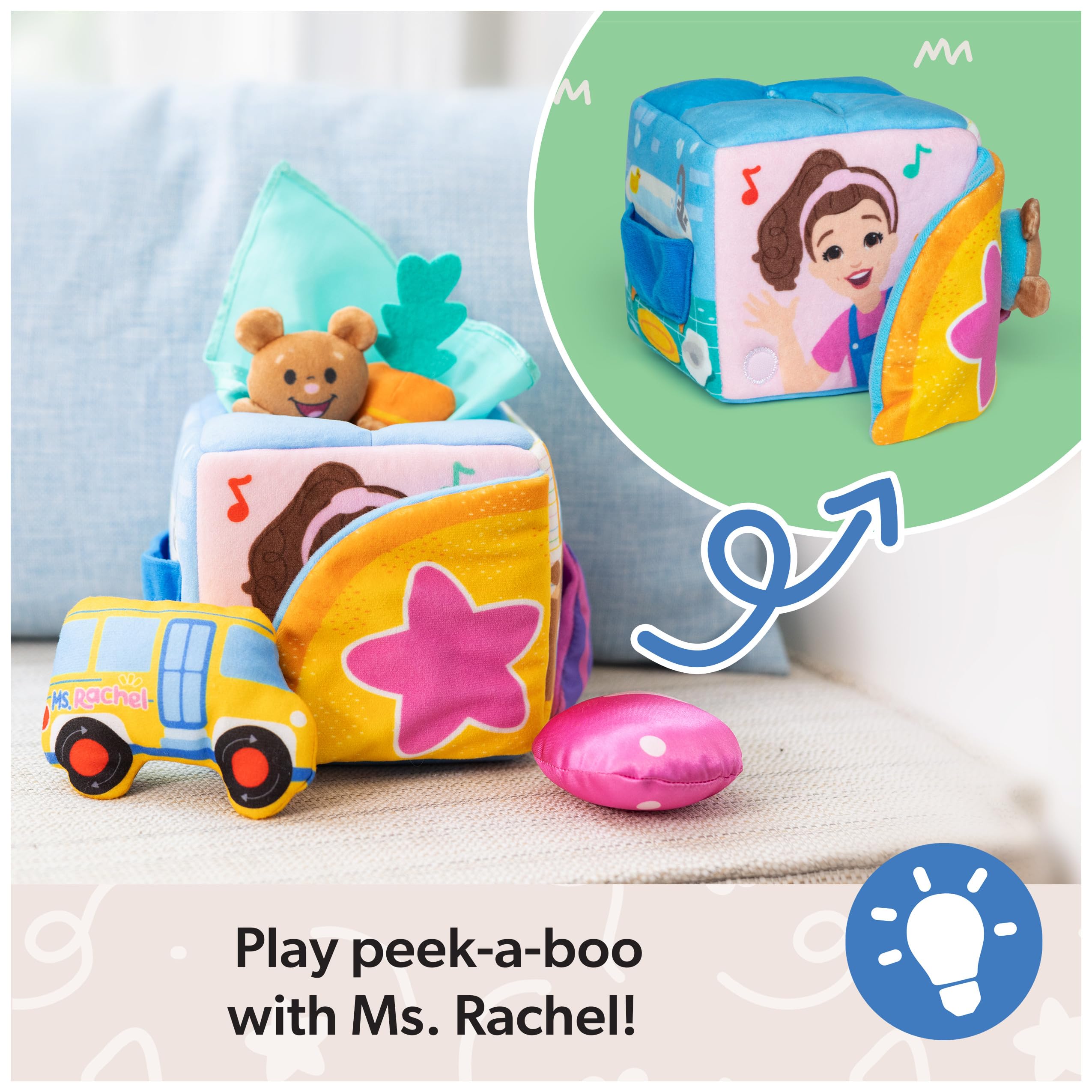 Ms. Rachel Official Surprise Learning Box, Educational Toys with Stuffed Animals, Sensory Toys & Activities for Babies, Toddler Toys for Girls & Boys Ages 0-2+