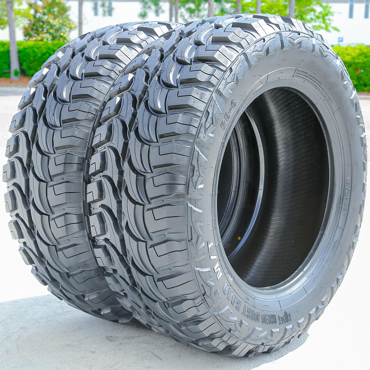 Red Dirt Road RD-6 M/T Mud Off-Road Light Truck Radial Tire-33X12.50R18LT 33X12.50X18 33X12.50-18 118Q Load Range E LRE 10-Ply BSW Black Side Wall