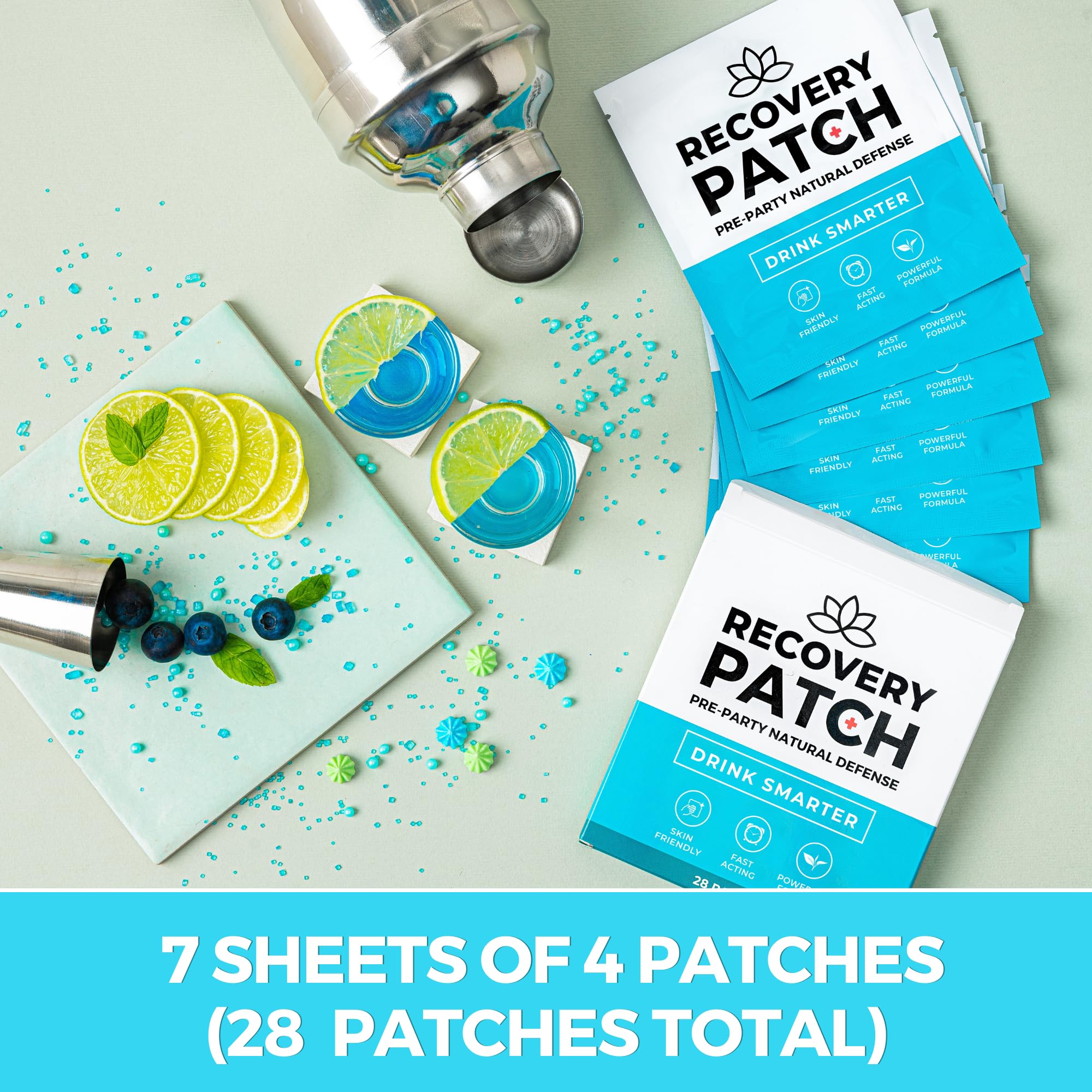 Party Treats Patches 28 Pack - Wake Up Refreshed & Energized with Our 100% Natural Ingredients Party Patch - Skin-Friendly & Waterproof - Enhanced Morning Formula…