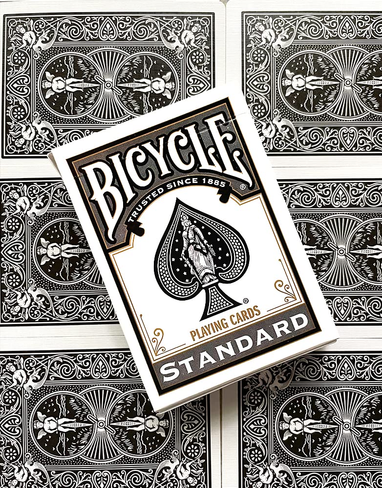 Bicycle Black Playing Cards, Standard Index, 1 Deck