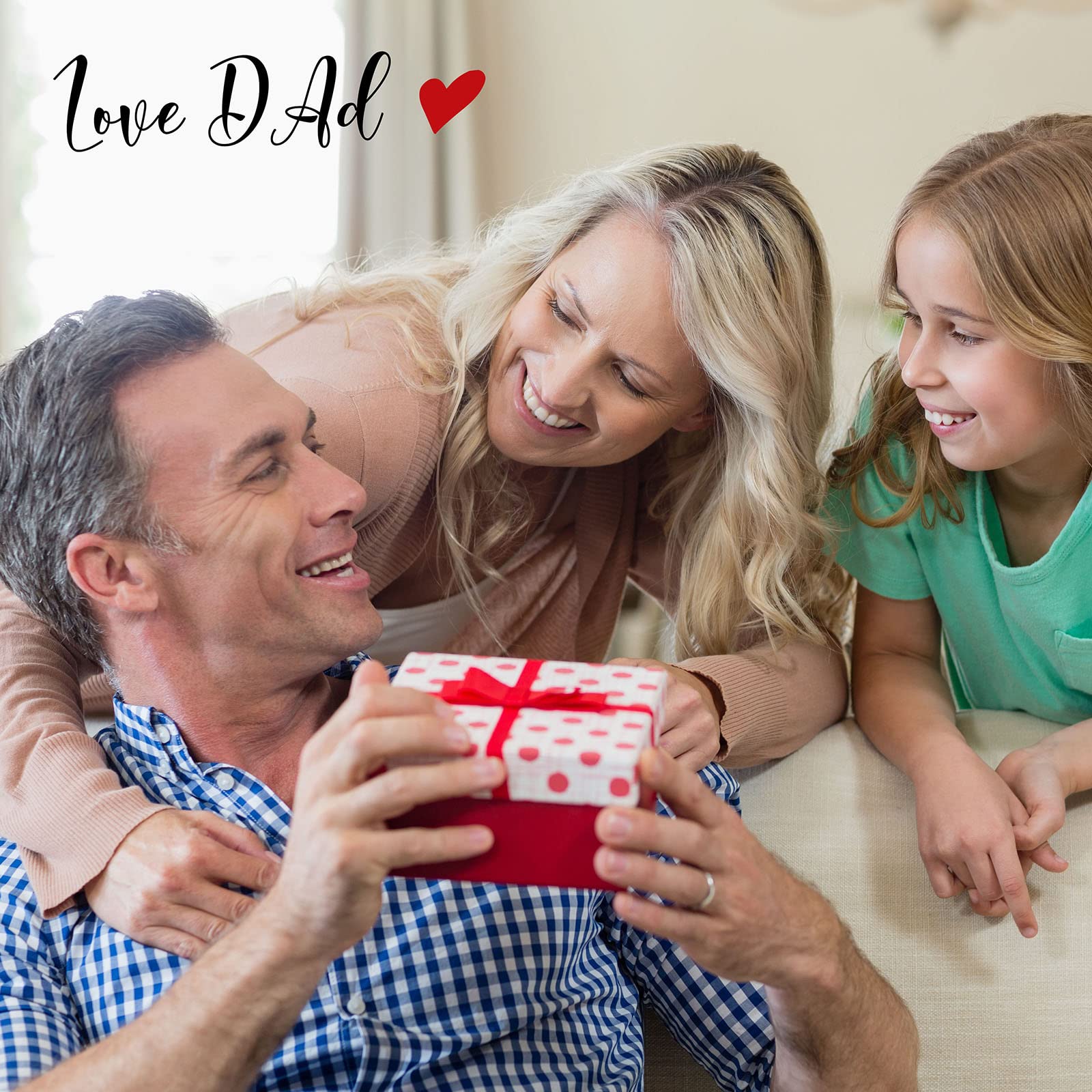 LEQIEC Father’s Day Gifts Dad Grandpa Uncle Keychain from Grandson Granddaughter Kids Niece Birthday Christmas Gifts for Men (If Dad Can't Fix It, No One Can)