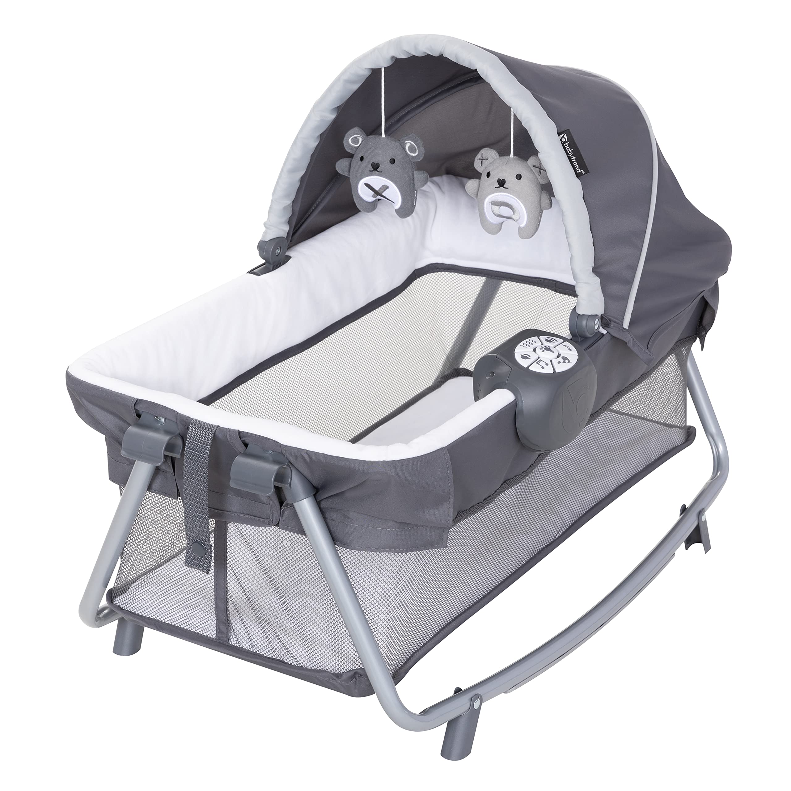 Baby Trend Lil’ Snooze™ Deluxe III Nursery Center® Playard for Twins, Cozy Grey