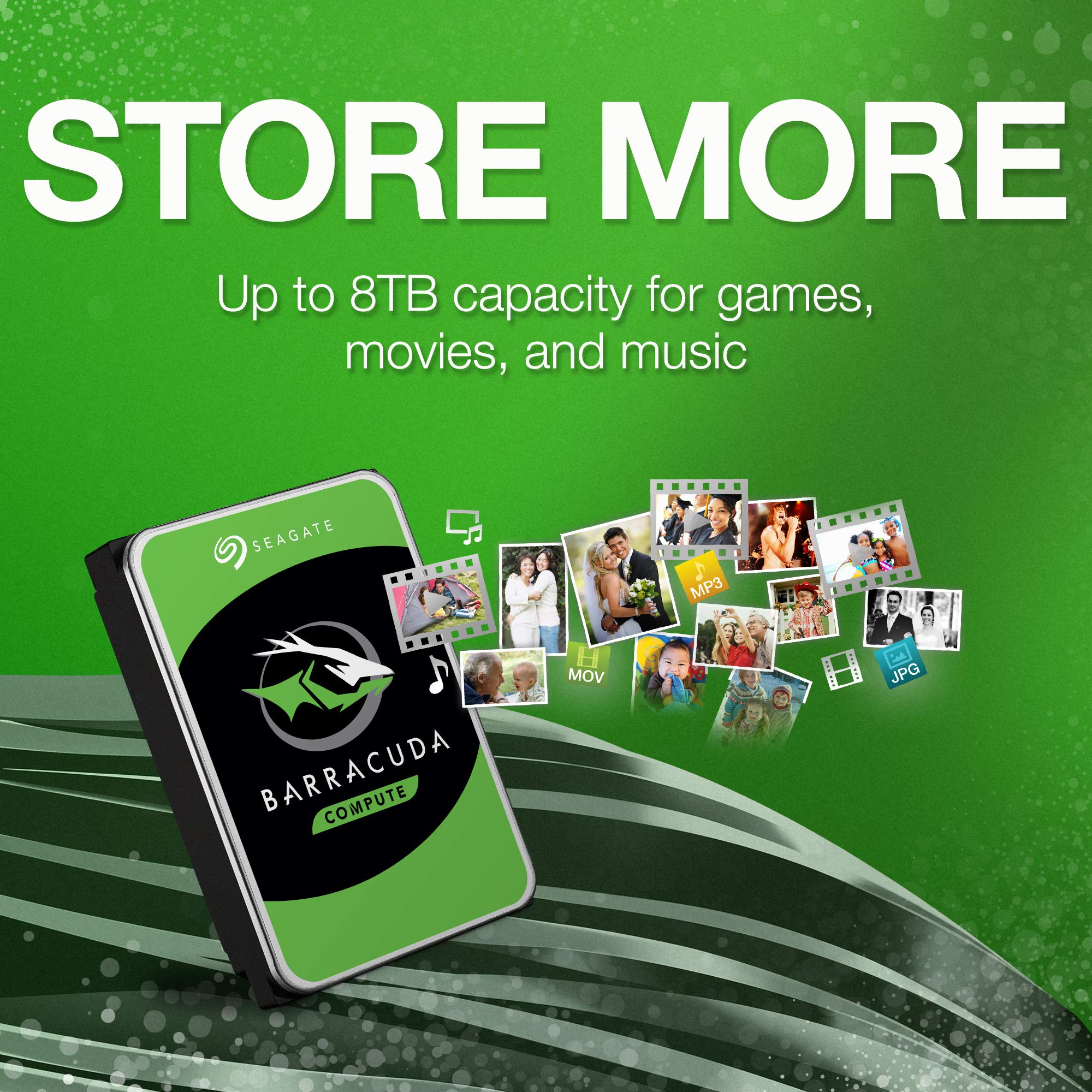 Seagate BarraCuda 3TB Internal Hard Drive HDD – 3.5 Inch SATA 6 Gb/s 7200 RPM 64MB Cache for Computer Desktop PC (ST3000DM008)