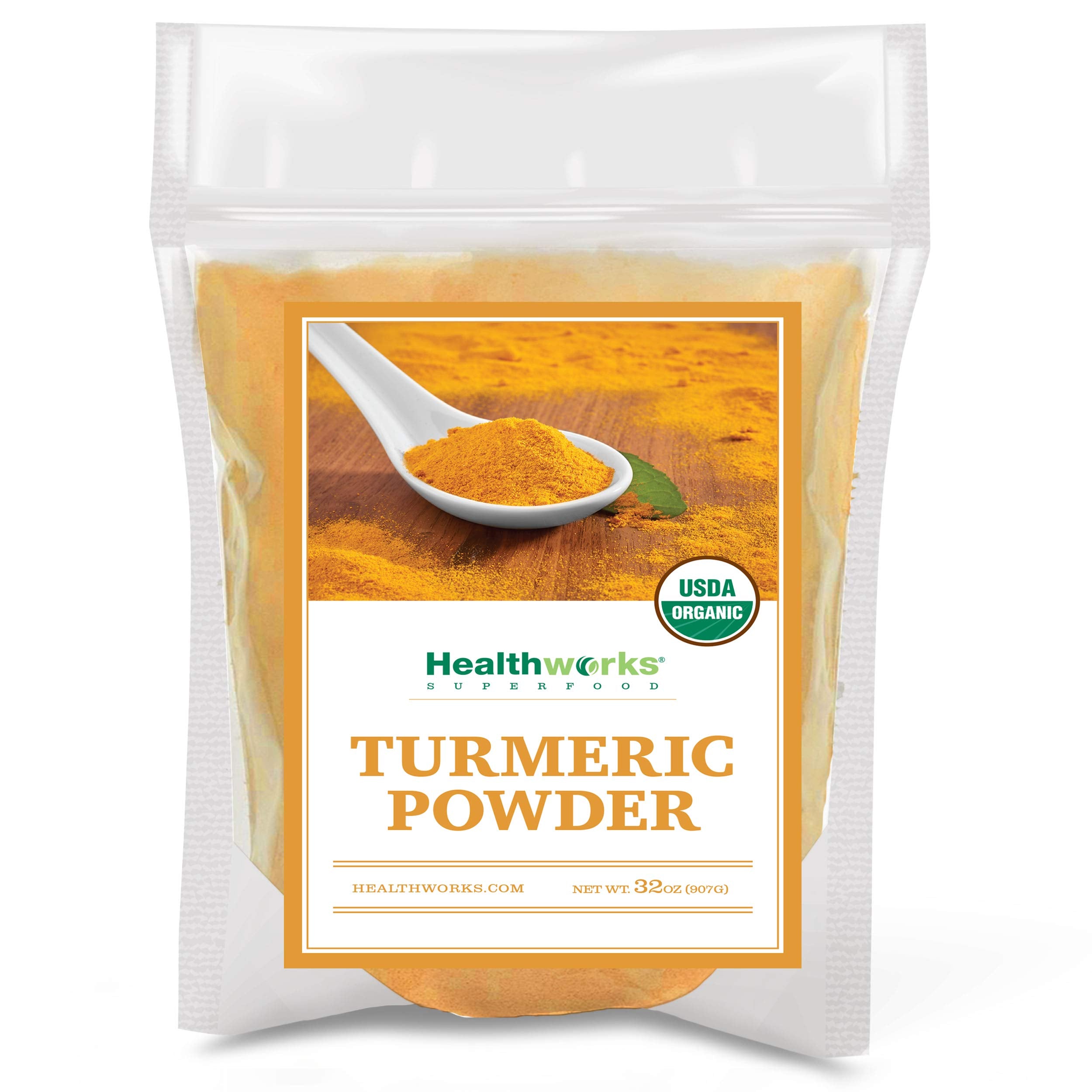 Healthworks Turmeric Powder (32 Ounces / 2 Pounds) | Ground Raw Organic | Curcumin & Antioxidants | Keto, Paleo, Vegan, Non-GMO