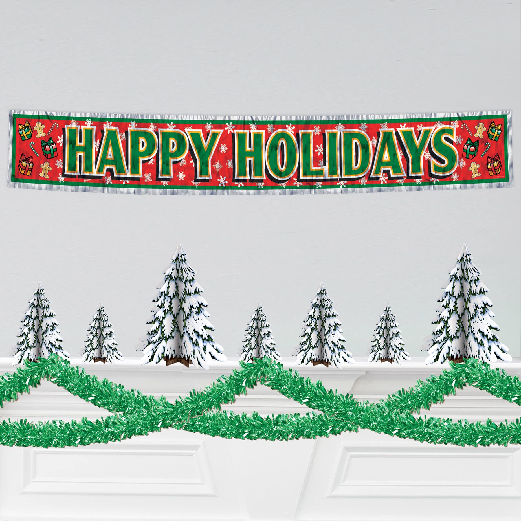 6-Ply FR Metallic Green Festooning Garland