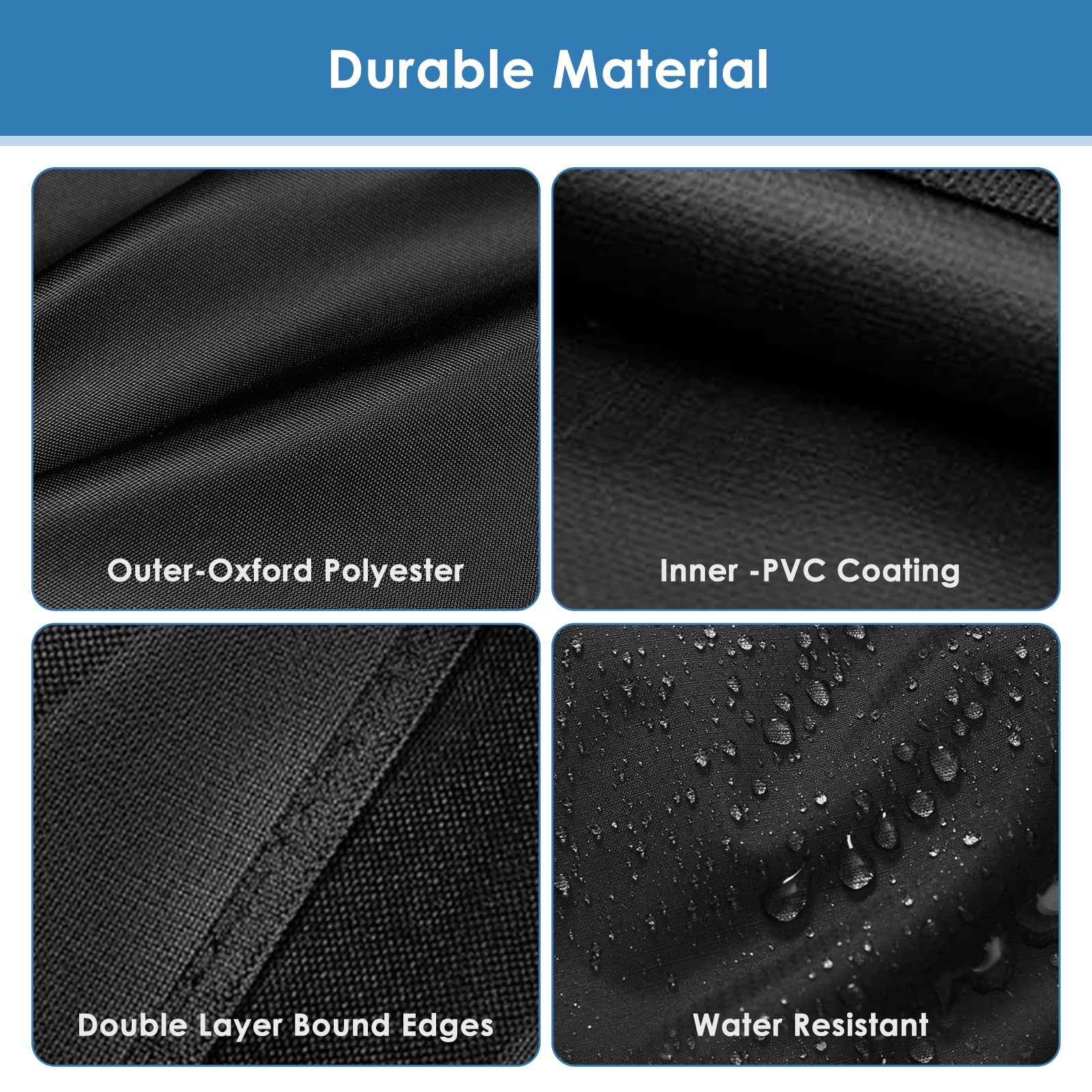 Blackhoso 69" Waterproof 600D Grill Cover Fits for Cuisinart CGWM-085 Series Pellet Grill Parts, Heavy Duty Grill Cover Anti-UV, Fade Resistant, Murable Rip-Resistant Polyester, 69" x 23" x 45"
