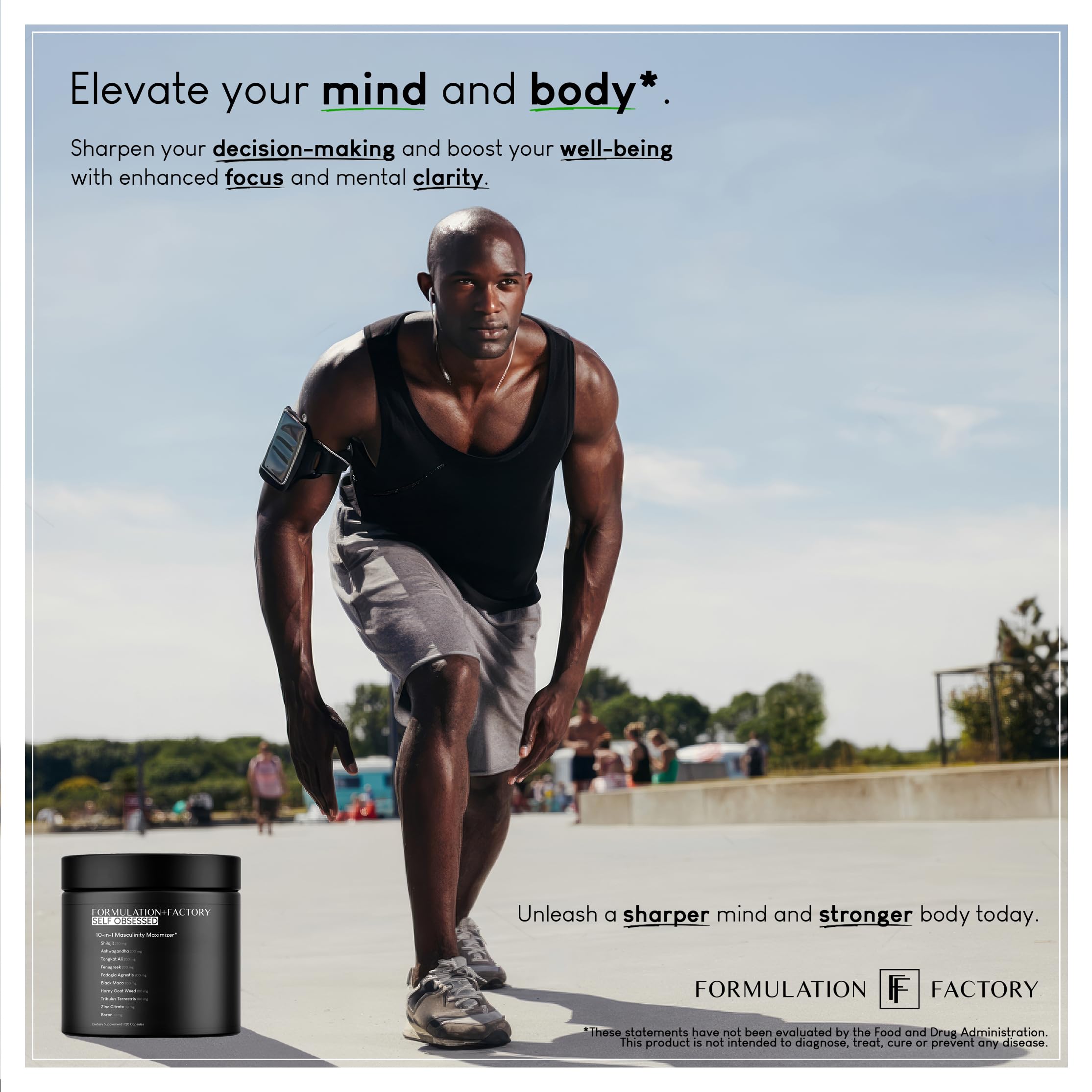 Self Obsessed 10 in 1 Masculinity Maximizer Supplement, Shilajit for Men, Tongkat Ali, Ashwaganda, Fenugreek & More, Muscle Growth, Energy Management, Drive, Strength, Recovery (2 Months)