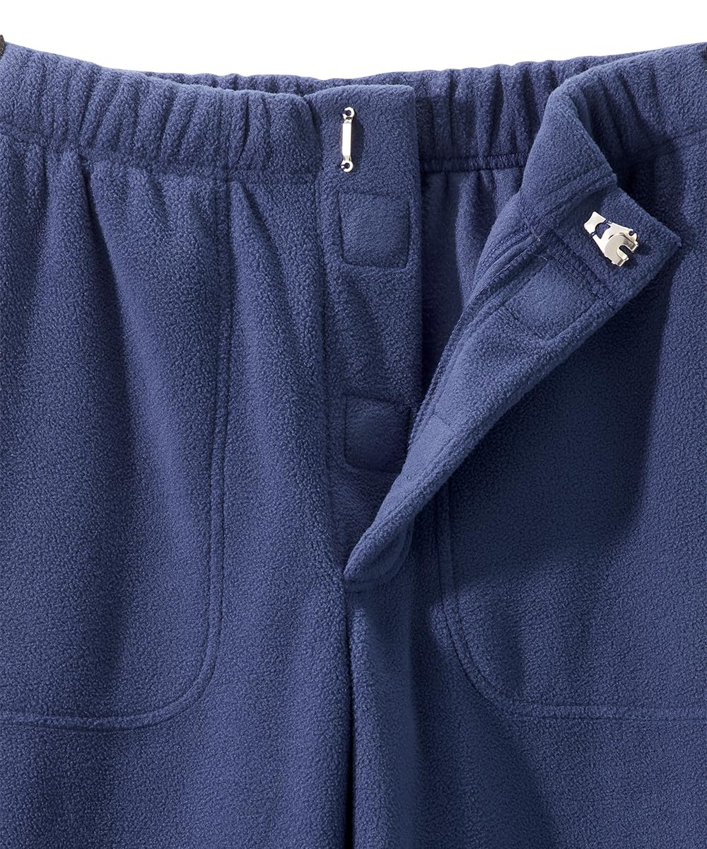 Silvert's Adaptive Clothing & Footwear Men's Fleece Magnetic Fly Pull-on Pants - Navy LGE
