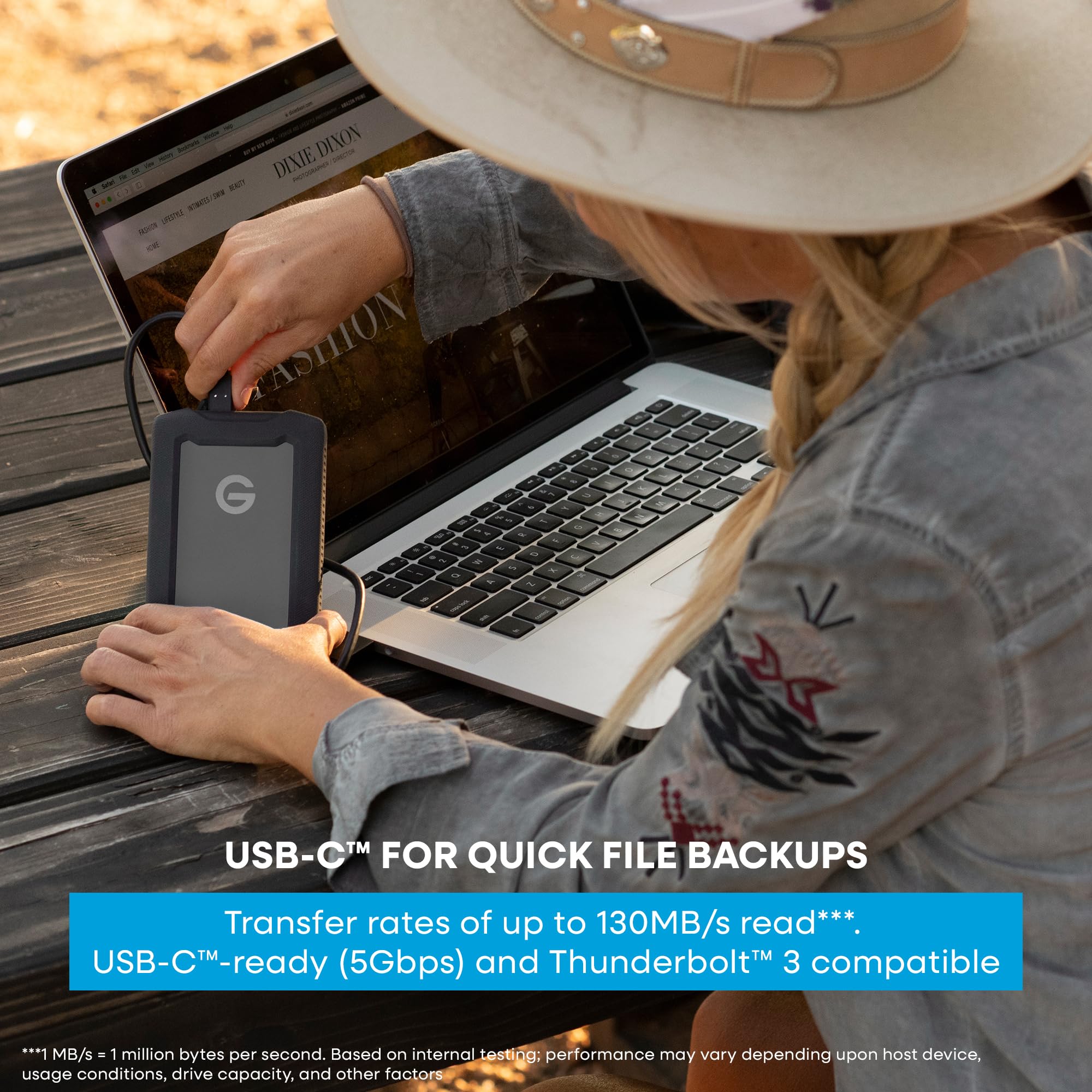 SanDisk Professional 5TB G-Drive ArmorATD - Rugged, Durable Portable External Hard Drive HDD, USB-C, USB 3.2 Gen 1 - SDPH81G-005T-GBA1D