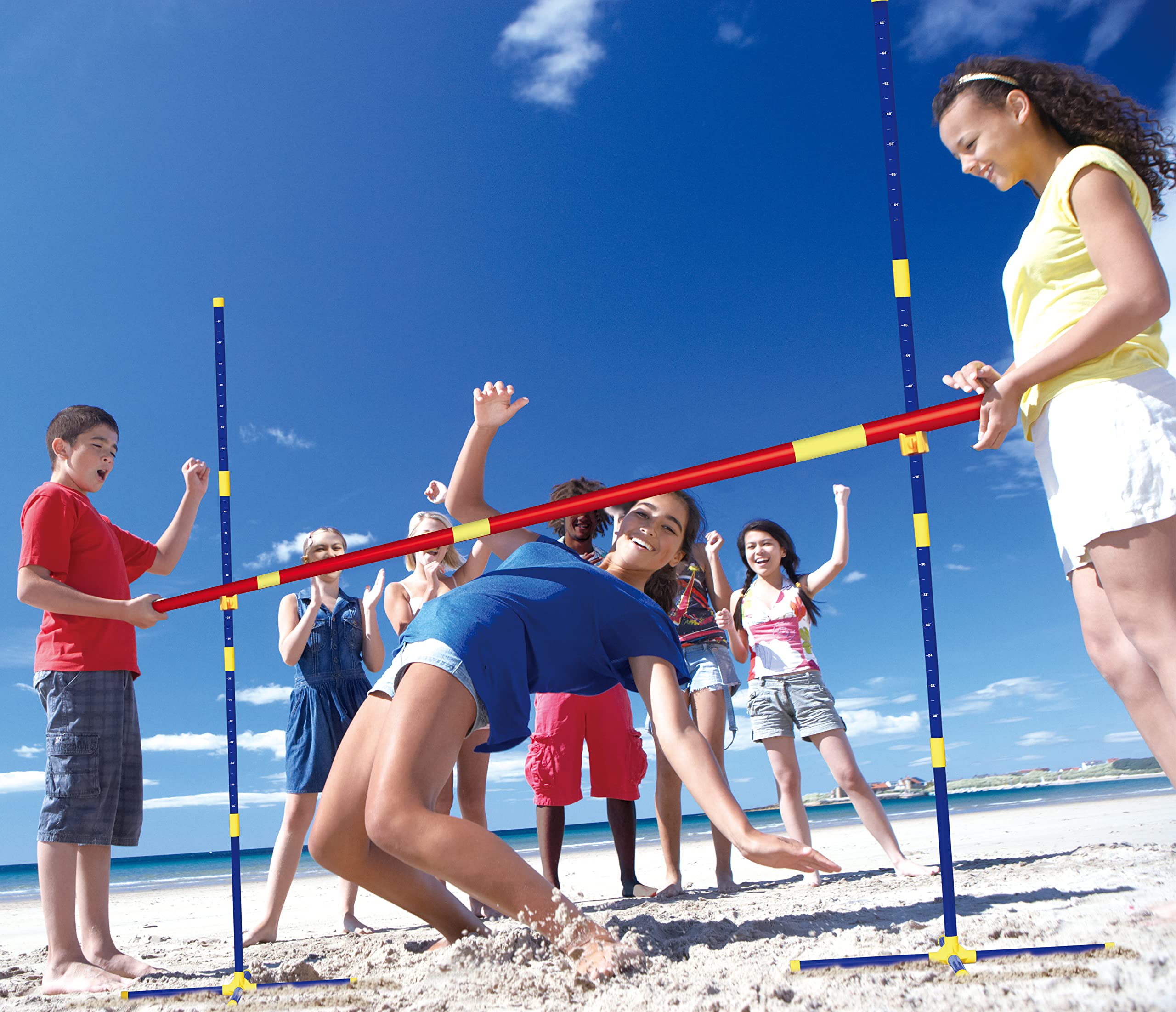 Limbo and Flying Disc Toss Game for Adults Family Indoor Limbo Set- Backyard Games Lawnor Outdoor Party Games - Easy to Set Up and Play Anywhere