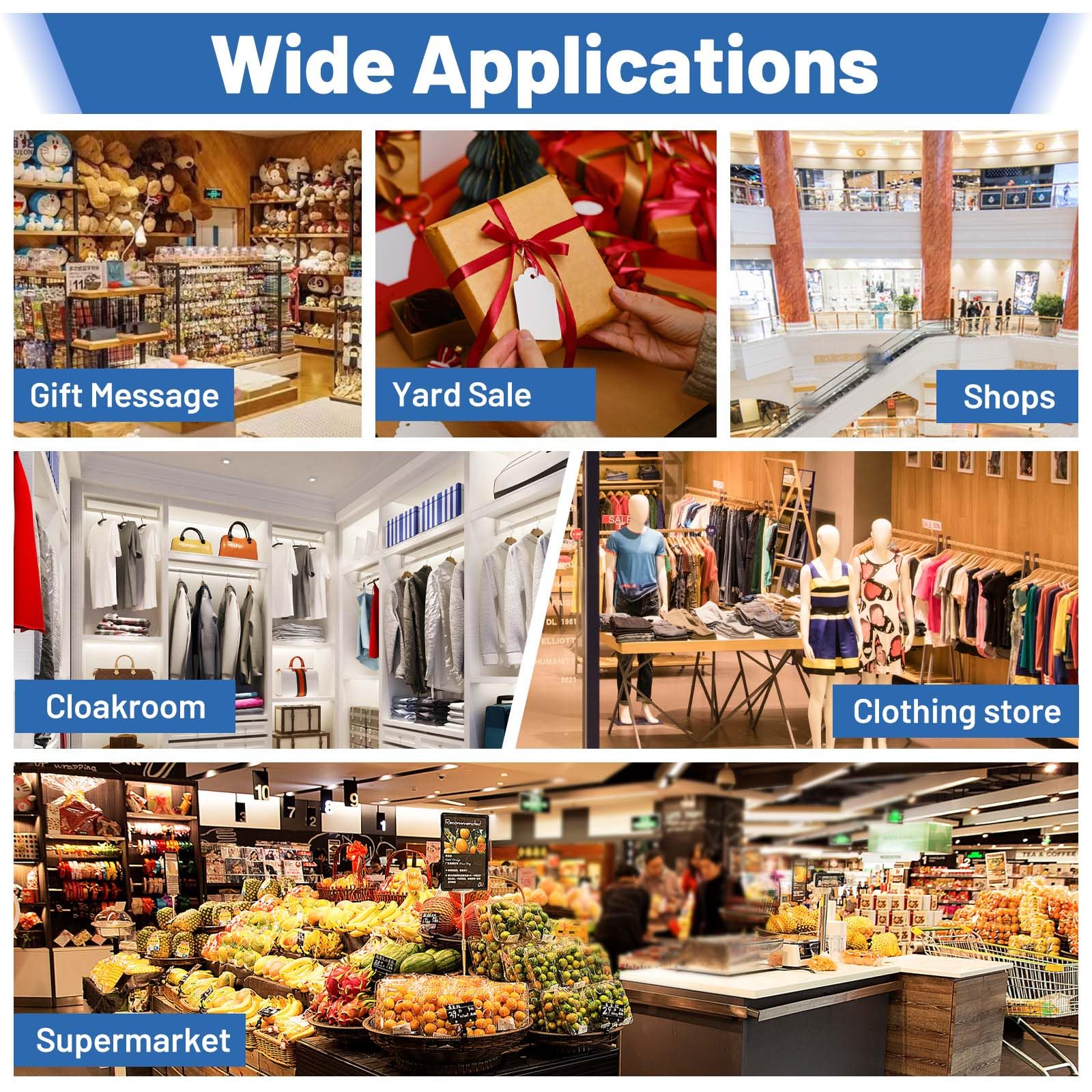 PHIXBEAR Stronge Steel Needle Tagging Gun for Clothing, Price Tag Attacher Gun with 1100pcs Colorful Fasteners 2 inch for Manufacturers, Retailers, Consignment, Yard Sales, Garage Sales