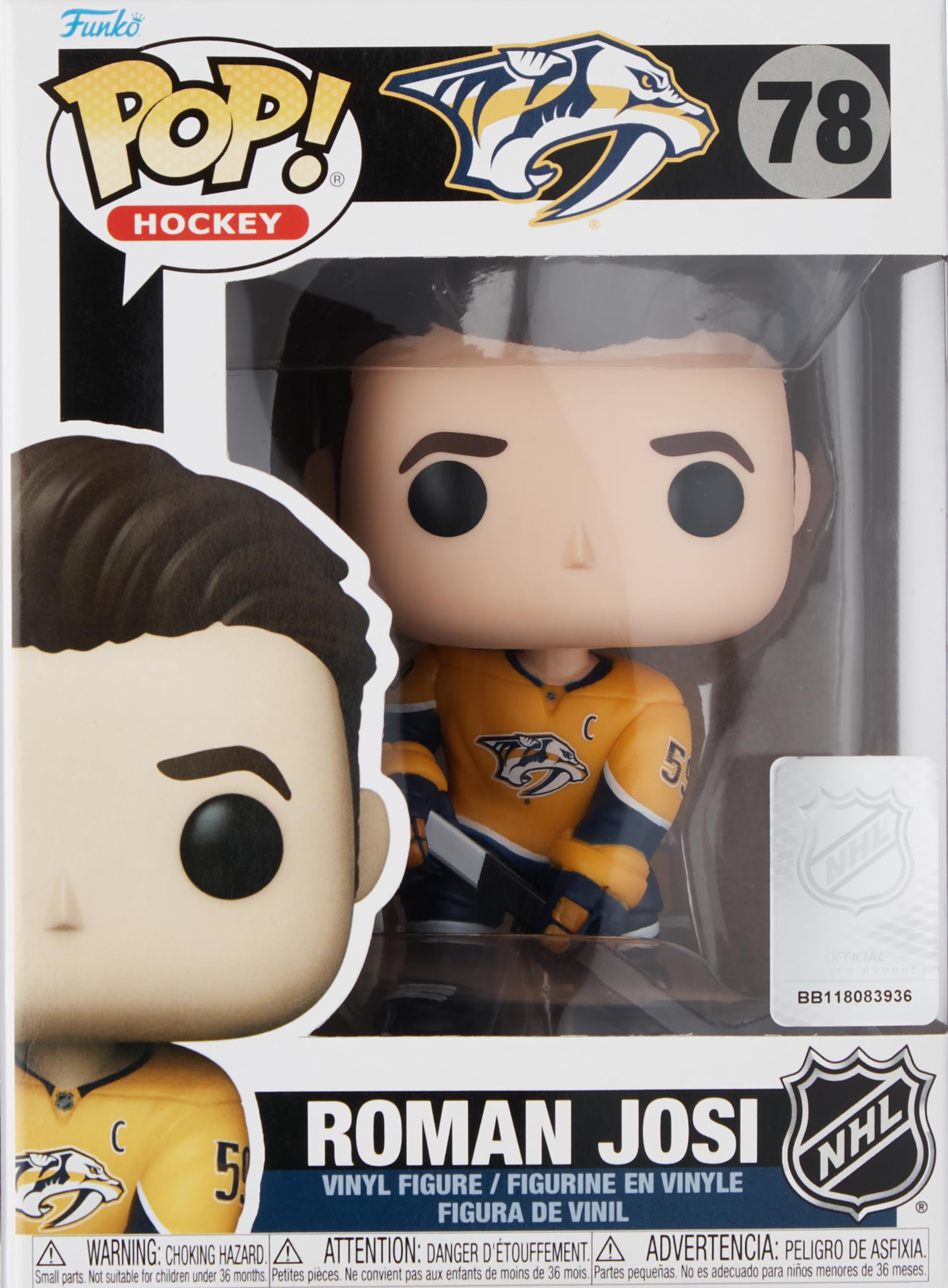 Funko POP NHL: Predators - Roman Josi (Home Uniform),Multicolor