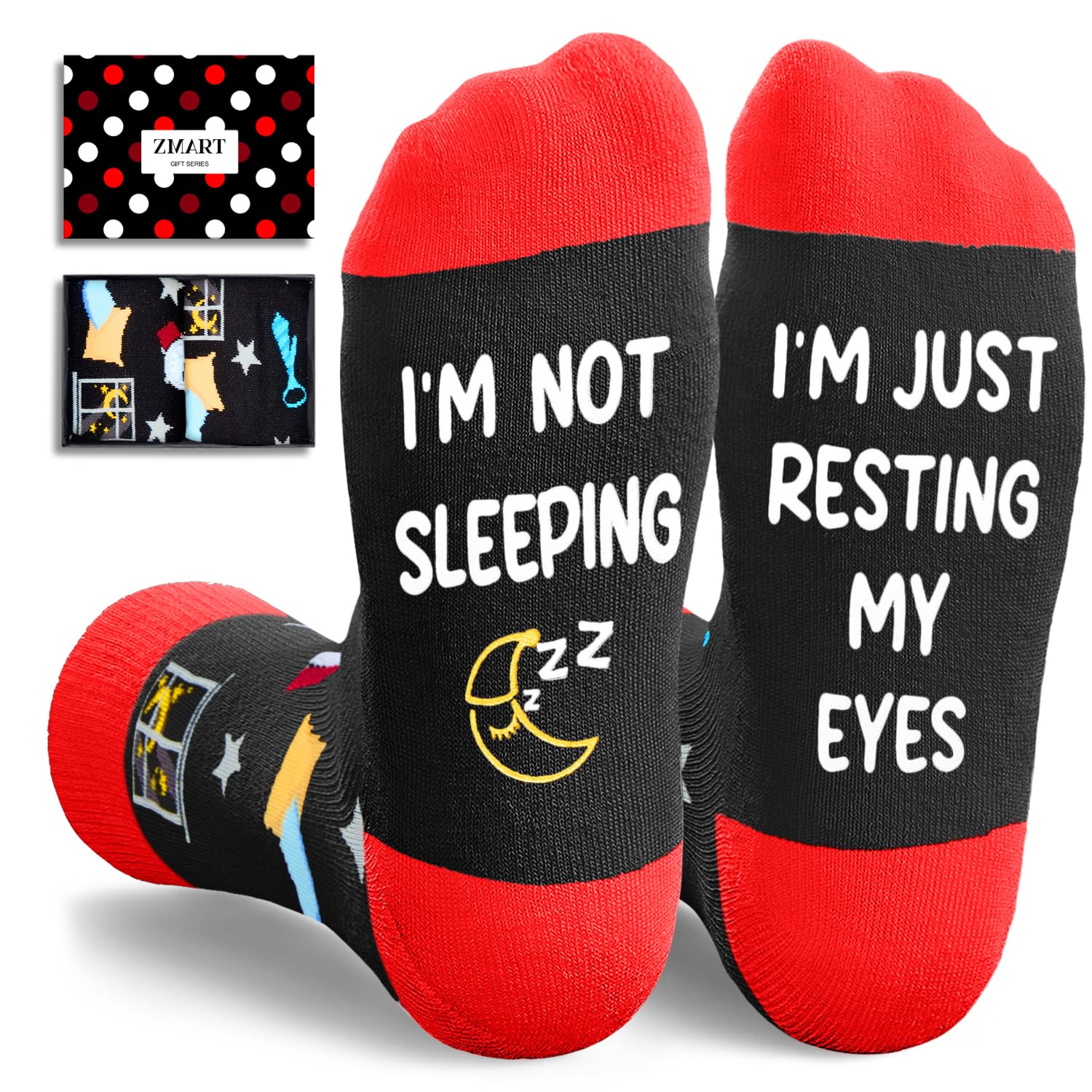 Zmart Birthday Gifts For Men - Im Not Sleeping Socks, Gifts For Dad Husband Grandpa, Father Day Gifts Socks, Gifts For Elderly Men, Christmas Stocking Stuffers