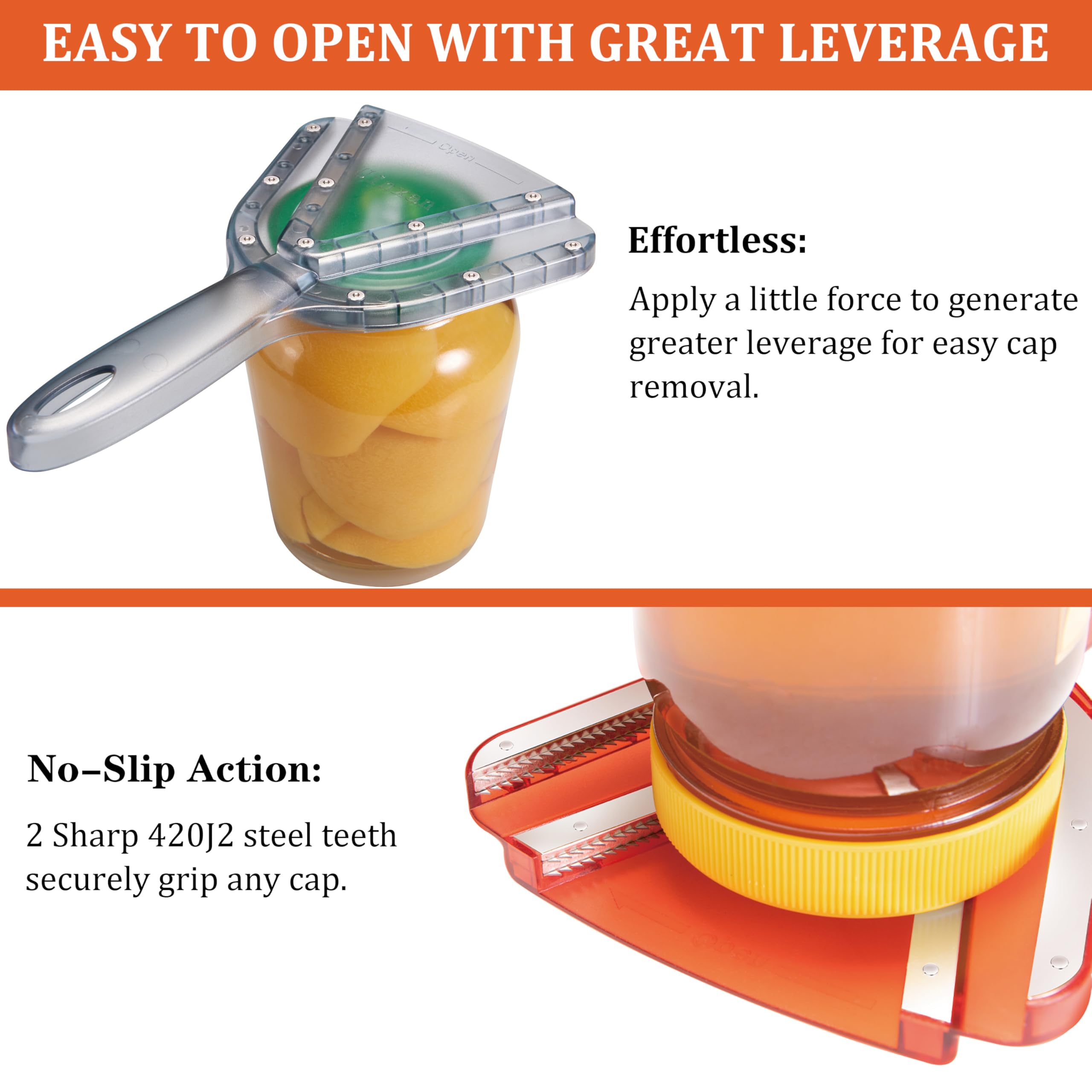 Uinxan Jar Opener for Weak Hand & Seniors with Arthritis,Easy Twist Off Bottle Caps,Patent | Unique Kitchen Gadgets,Handheld Lid Top Open for Elderly/Women/Men (Blue)