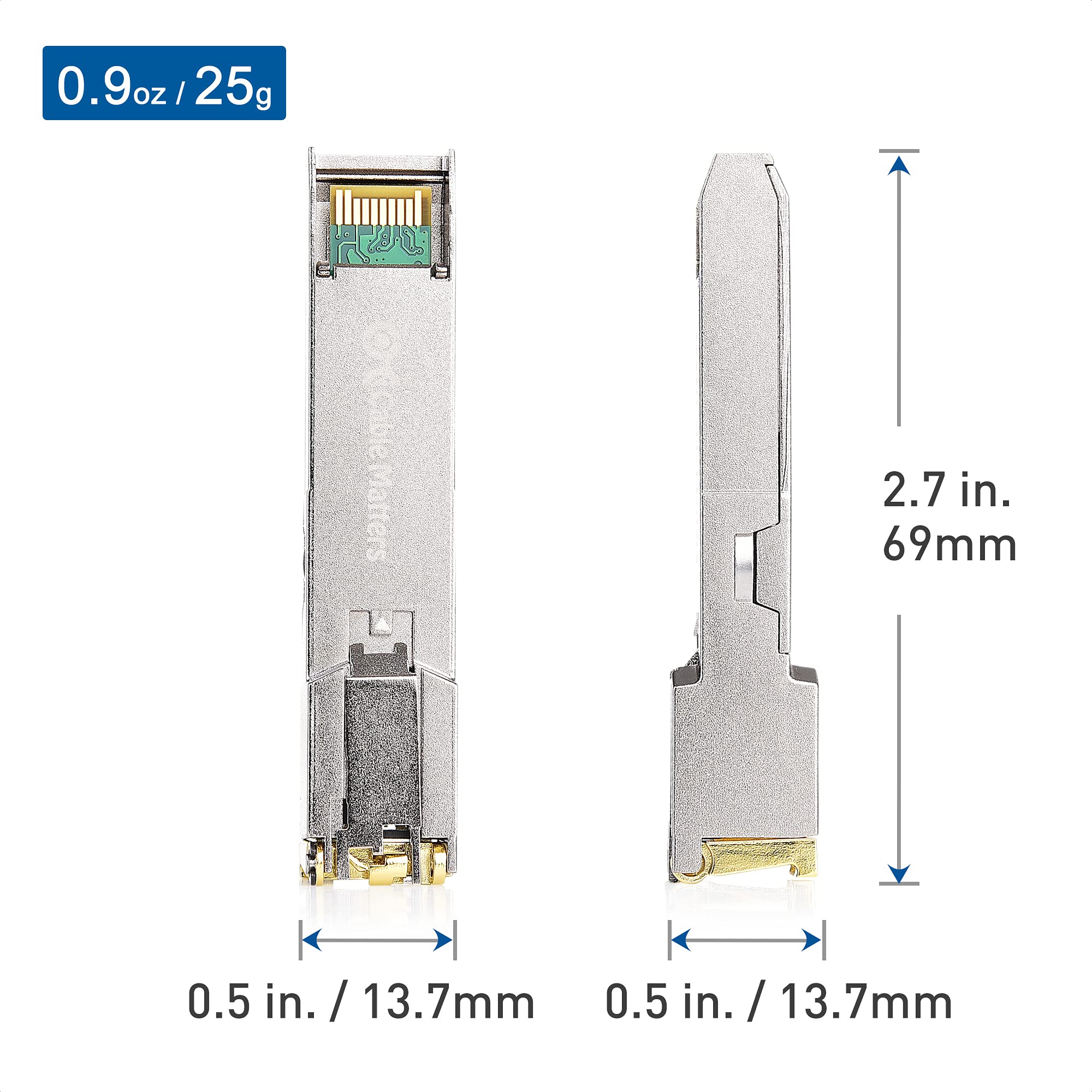Cable Matters 1000BASE-T Gigabit SFP to RJ45 Copper Ethernet Modular Transceiver for Cisco, Ubiquiti, TP-Link, Huawei, Netgear, and Supermicro Equipment