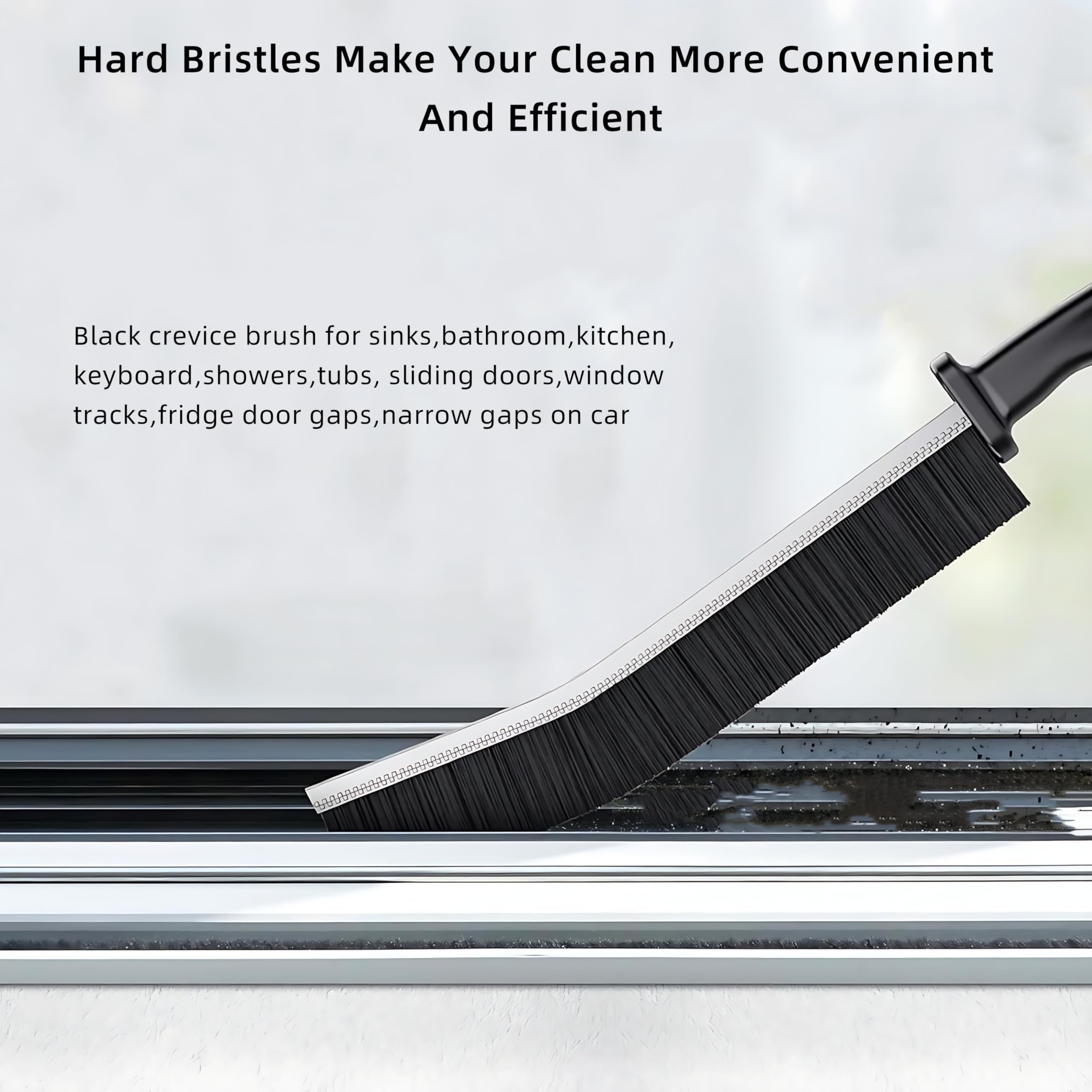 Cleaning Brush Hard Bristle Crevice Cleaning Brush Multifunctional Bathroom Cleaning Tools Toilet Brush Thin Cleaning Brush Corner Brush for Kitchen Home Shower Windows Vehicles Faucets Floor(4 PCS)