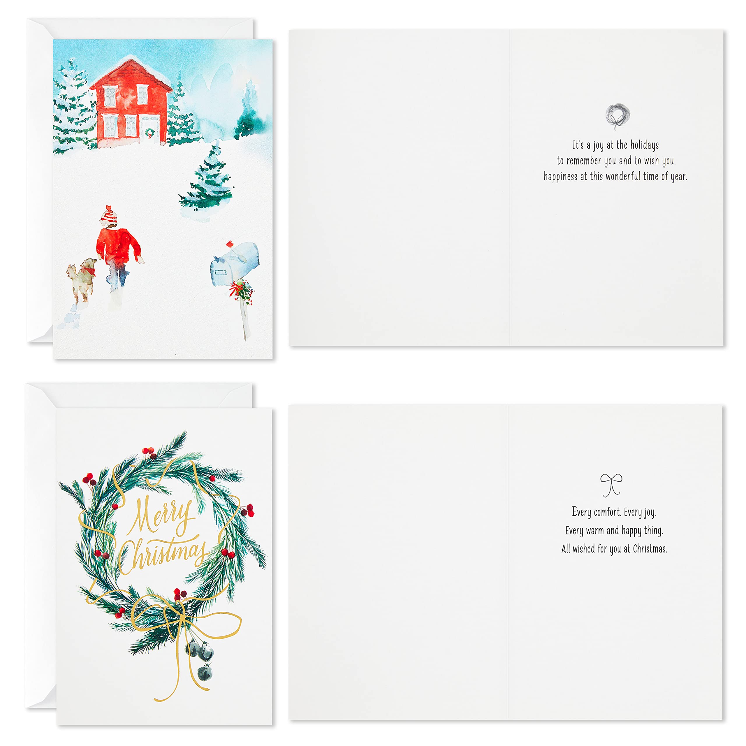 Hallmark Boxed Christmas Cards Assortment, Cardinals and Snowy Barn (40 Cards and Envelopes)