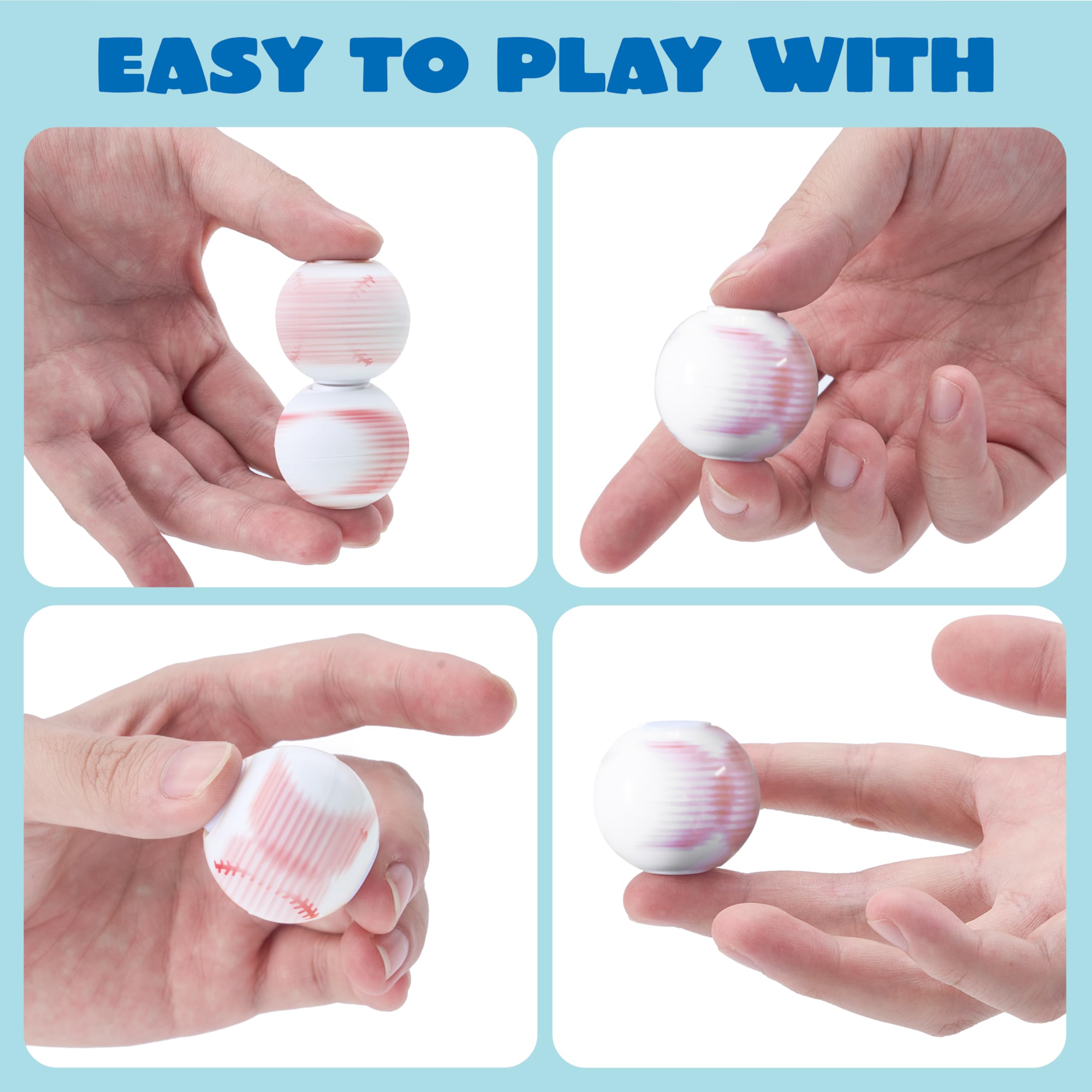 JOYIN 36 Pack Baseball Fidget Spinners for Kids, Baseball Party Favors, Fidget Toys Bulk, Stress Balls, Goodie Bags Stuffers for Birthday Party, Treasure Box Toys for Classroom