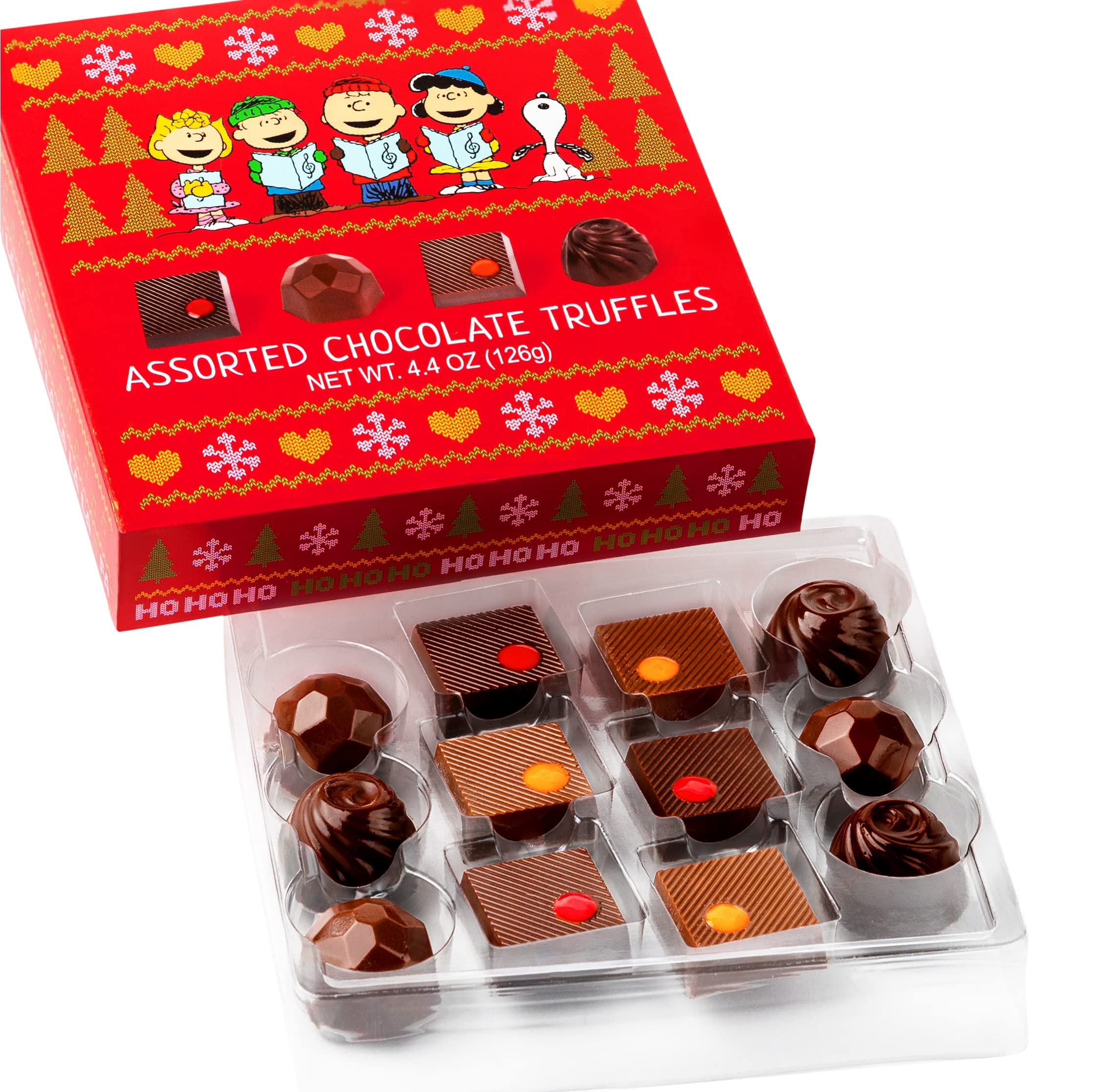 Peanuts Chocolate Truffles Gift Box, Snoopy Gourmet Food Gifts, Charlie Brown Present for Christmas Women Men Grandma Mom Teens, Prime Holiday Guide, Kosher Belgian Candy, Holiday Party