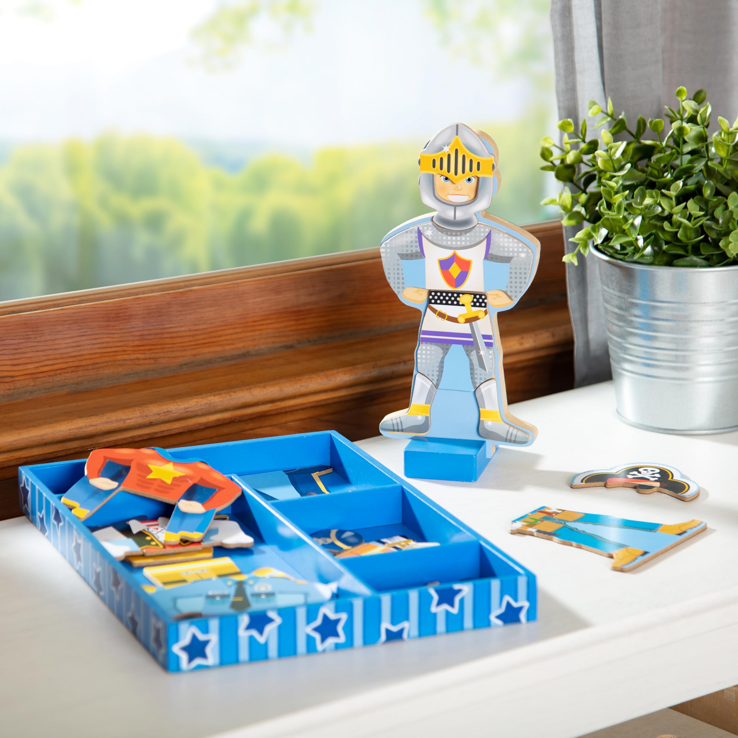Melissa & Doug Joey Magnetic Wooden Dress-Up Pretend Play Set (25+ pcs) for Toddlers and Preschoolers Ages 3+