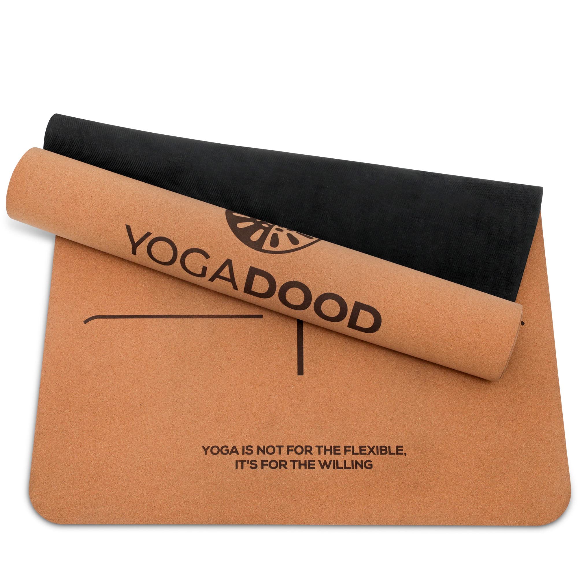 Premium Thick Cork Yoga Mat - Extra Long & Wide - 72” x 26” x 5mm - Non-Slip, Sweat-Resistant with Pose Alignment Lines for Bikram, Hot Yoga, & Workouts - by Yoga Dood