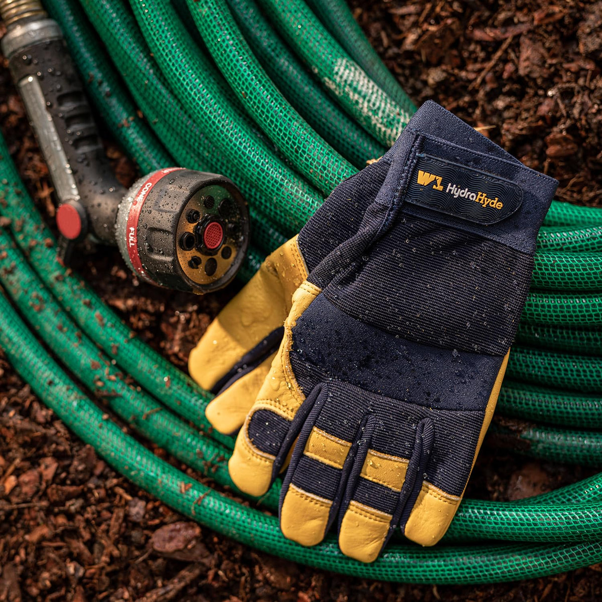 Wells Lamont Men's Leather Palm Work Gloves | Heavy Duty, Form Fitting for Improved Dexterity | Made with Water-Resistant HydraHyde, Large (3207L)