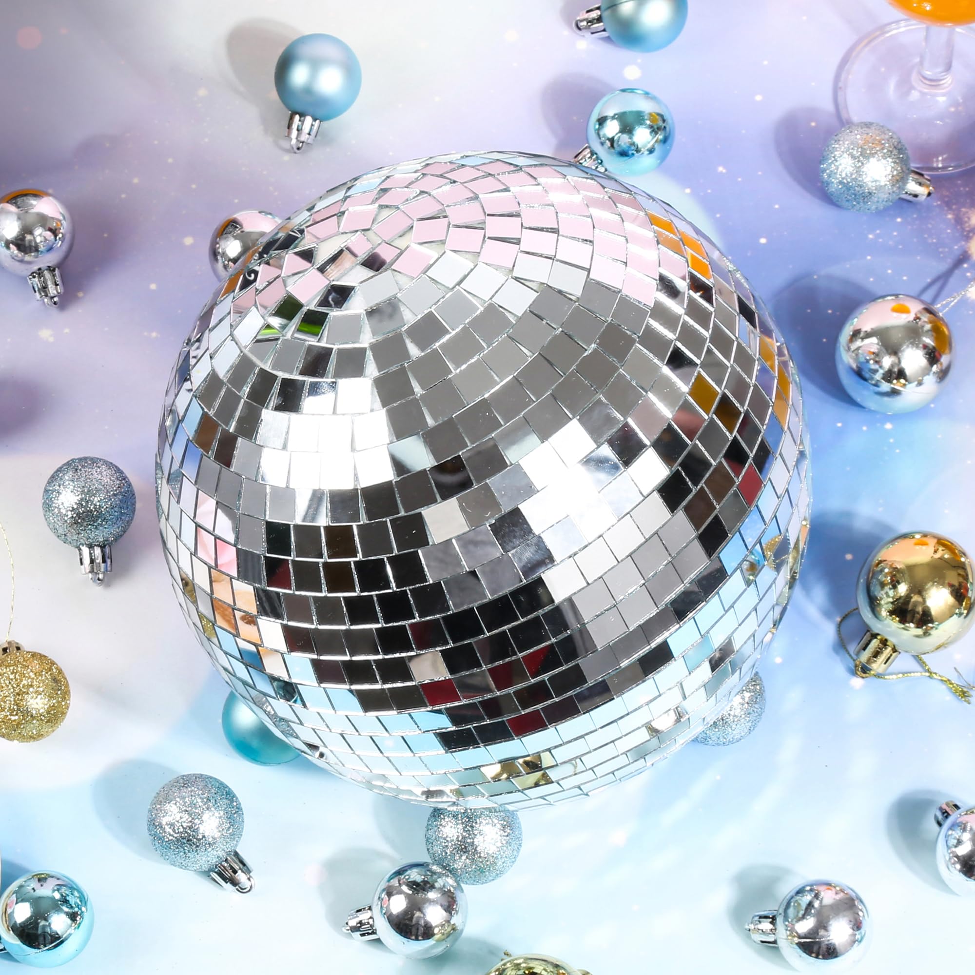 NuLink Disco Ball 12" Disco Ball Decor Hanging Disco Ball Mirror Ball for Party Decoration Wedding Home