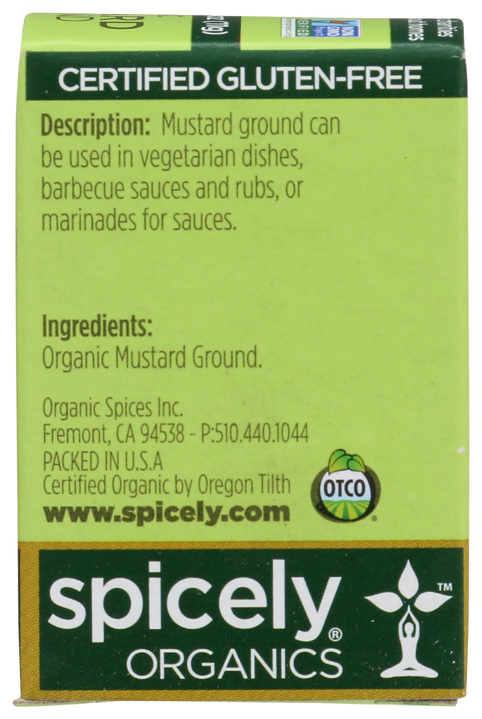 SPICELY Organic Ground Mustard, 0.4 OZ