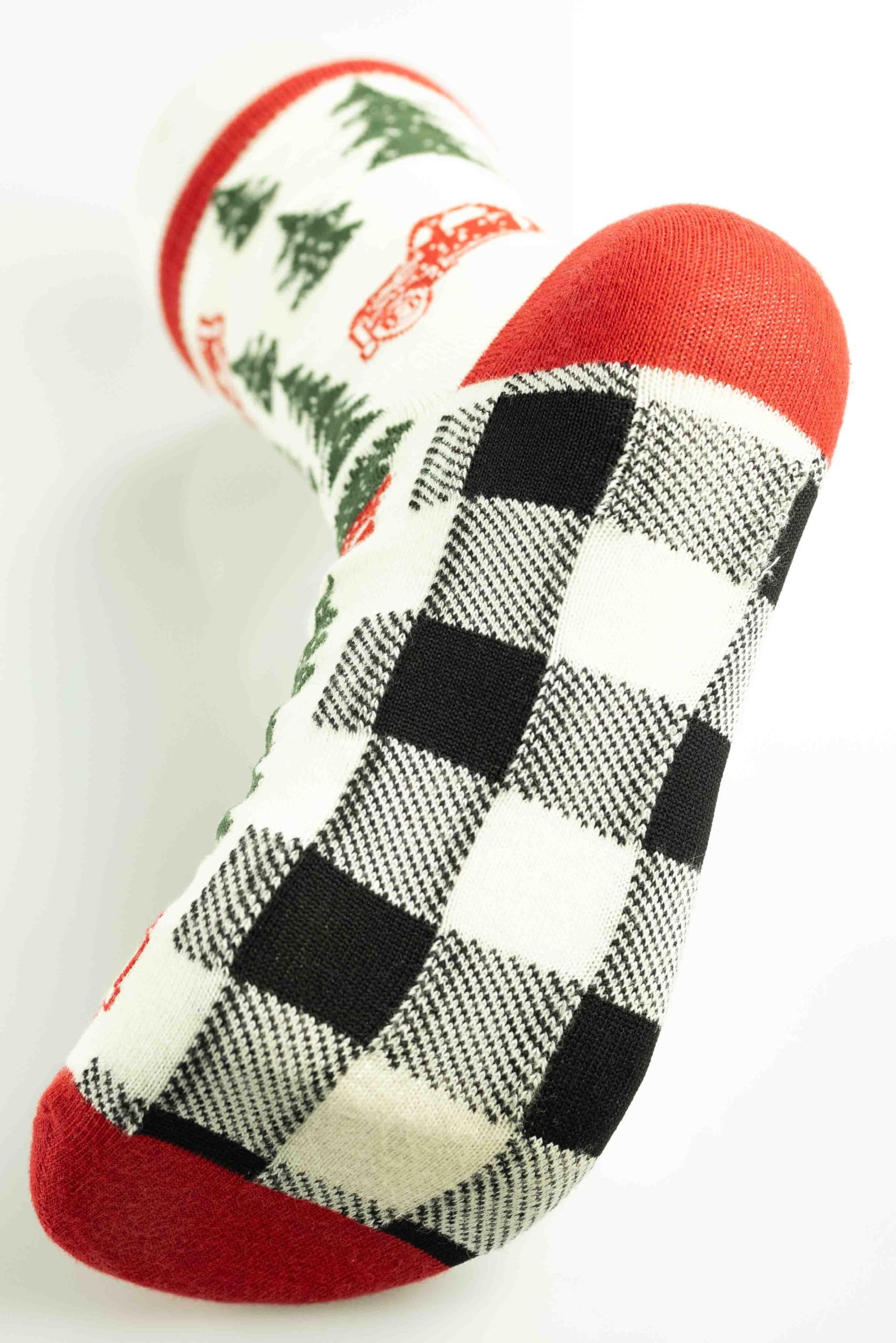 Lazy One Men and Women's Novelty Crew Socks, Funny Crew Socks For Men and Women, Christmas Socks (Christmas Truck)