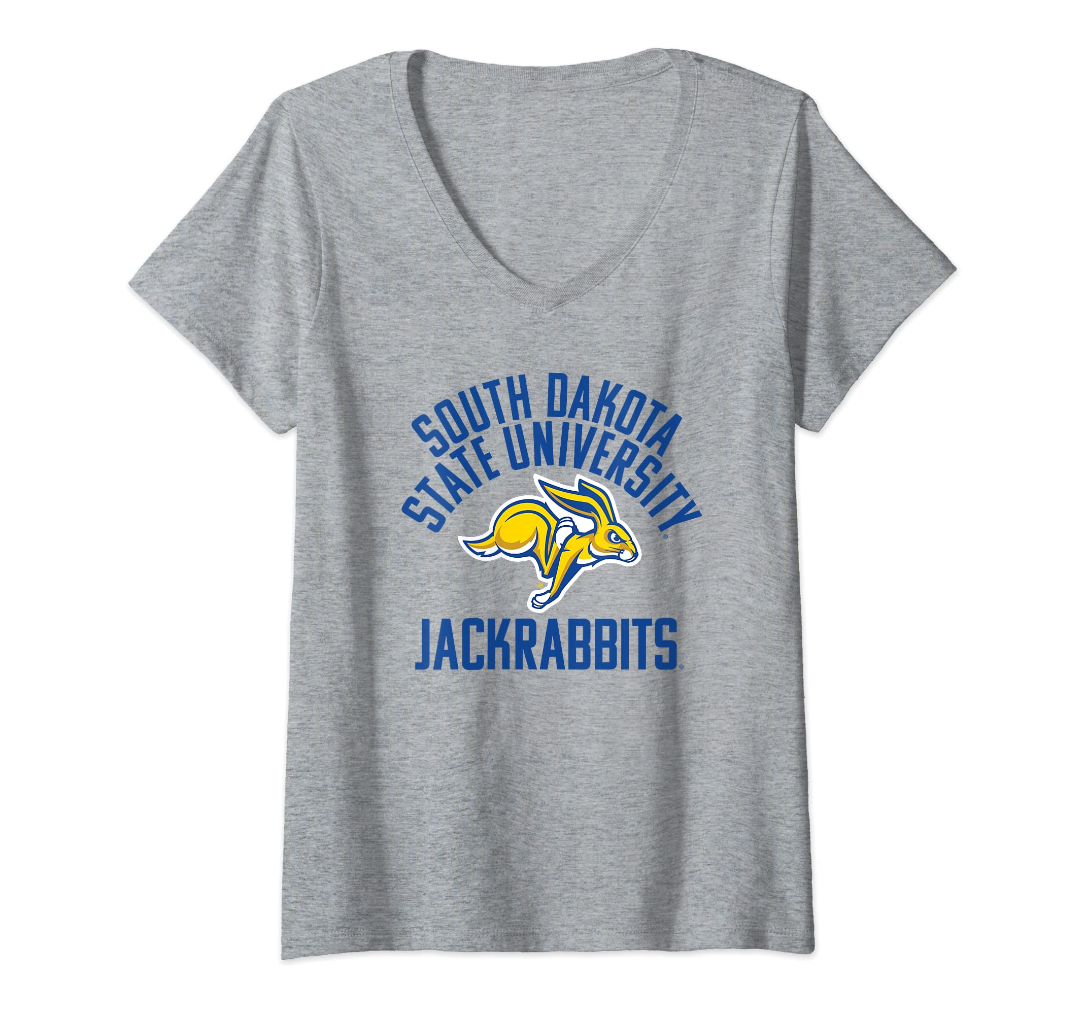 Womens South Dakota State University Jackrabbits Large V-Neck T-Shirt